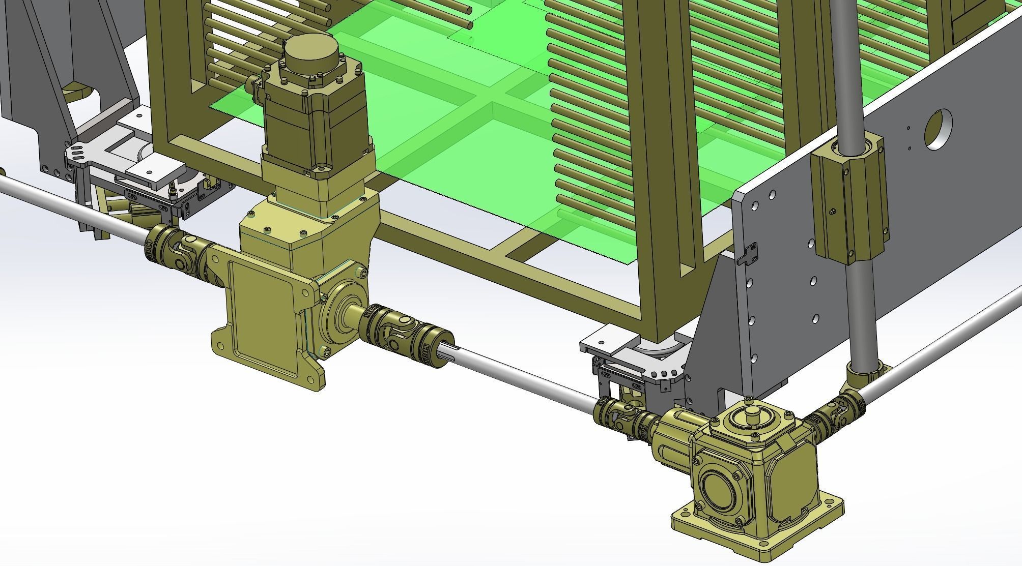 Positioning mechanism of heavy-duty platform 3D model_2
