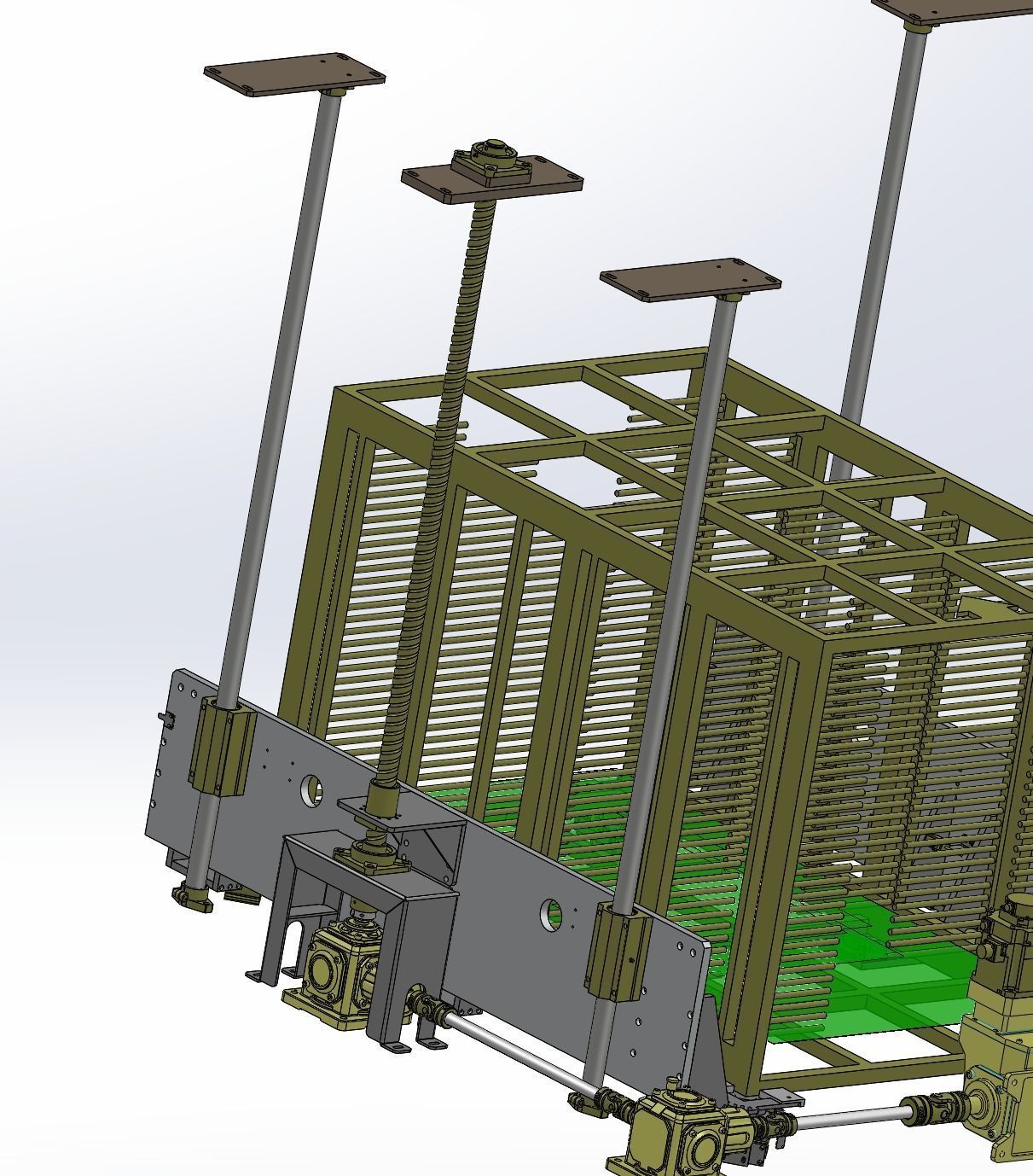 Positioning mechanism of heavy-duty platform 3D model_5
