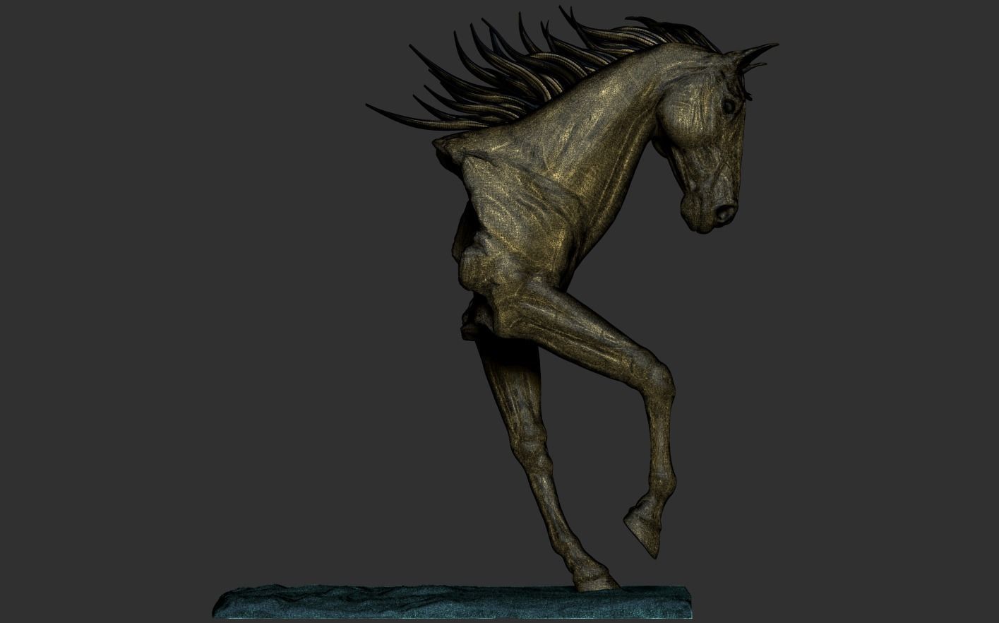 Horse Statue 3D print model_17