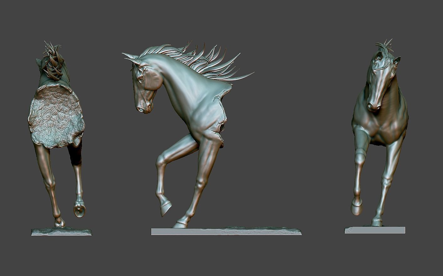 Horse Statue 3D print model_21