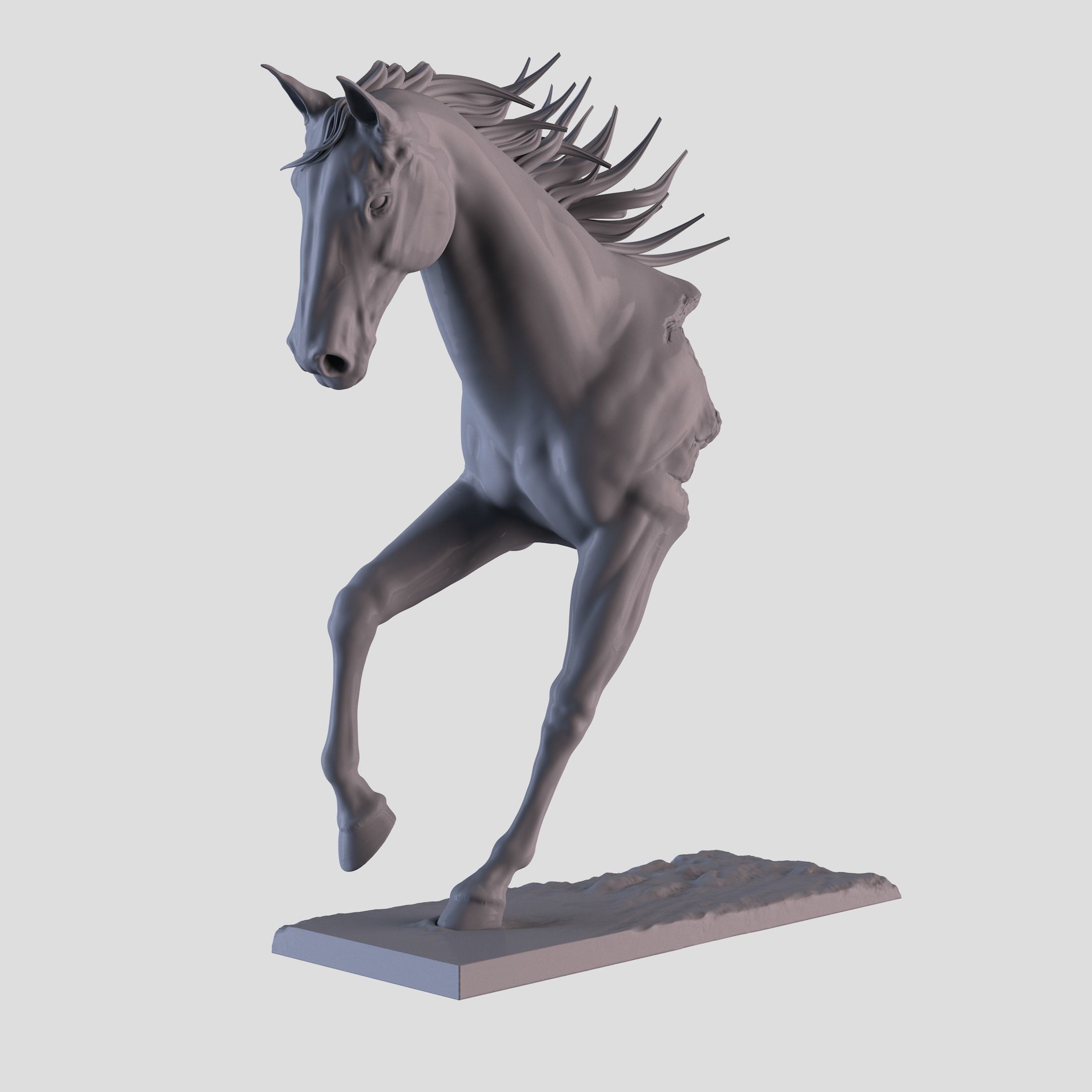 Horse Statue 3D print model_9