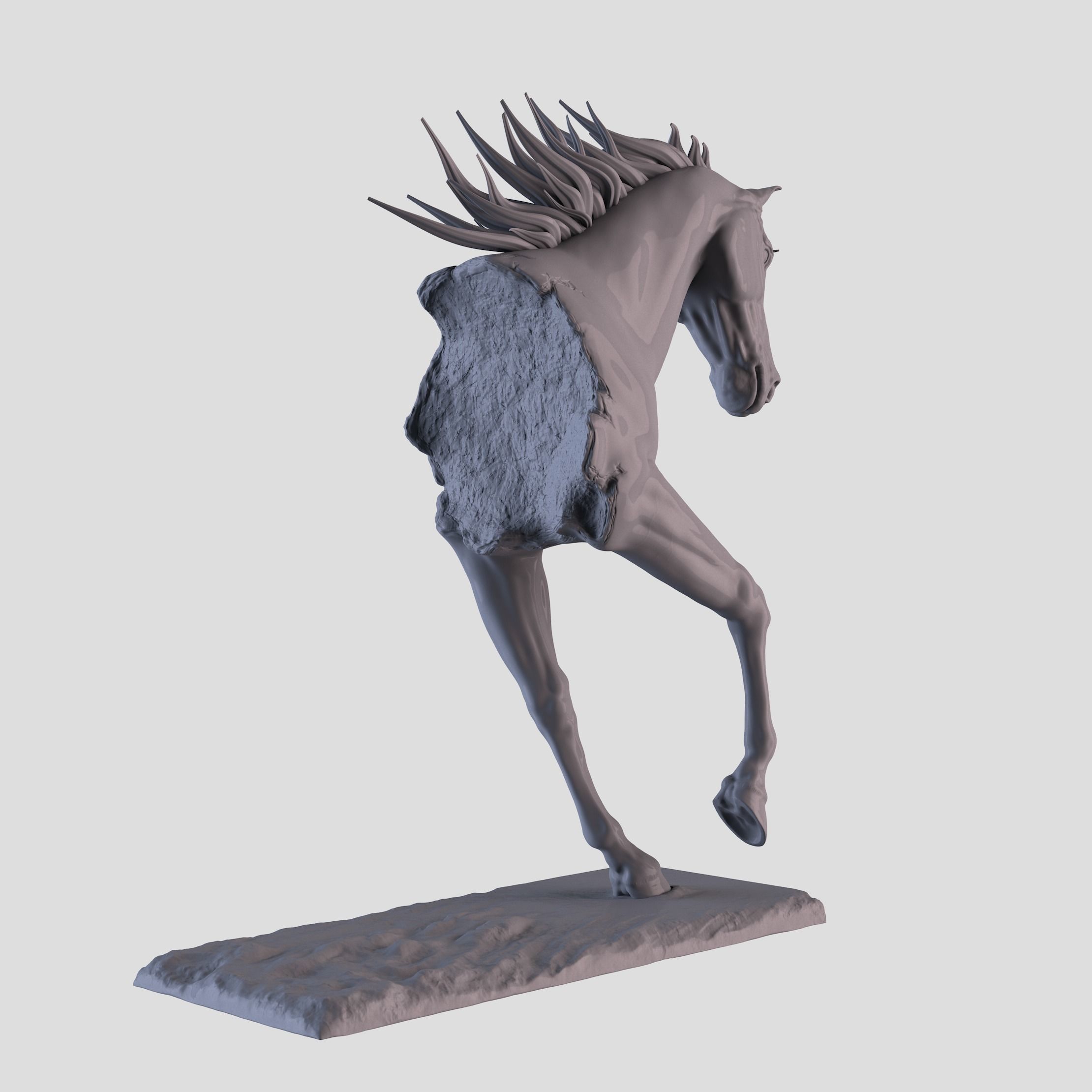 Horse Statue 3D print model_5