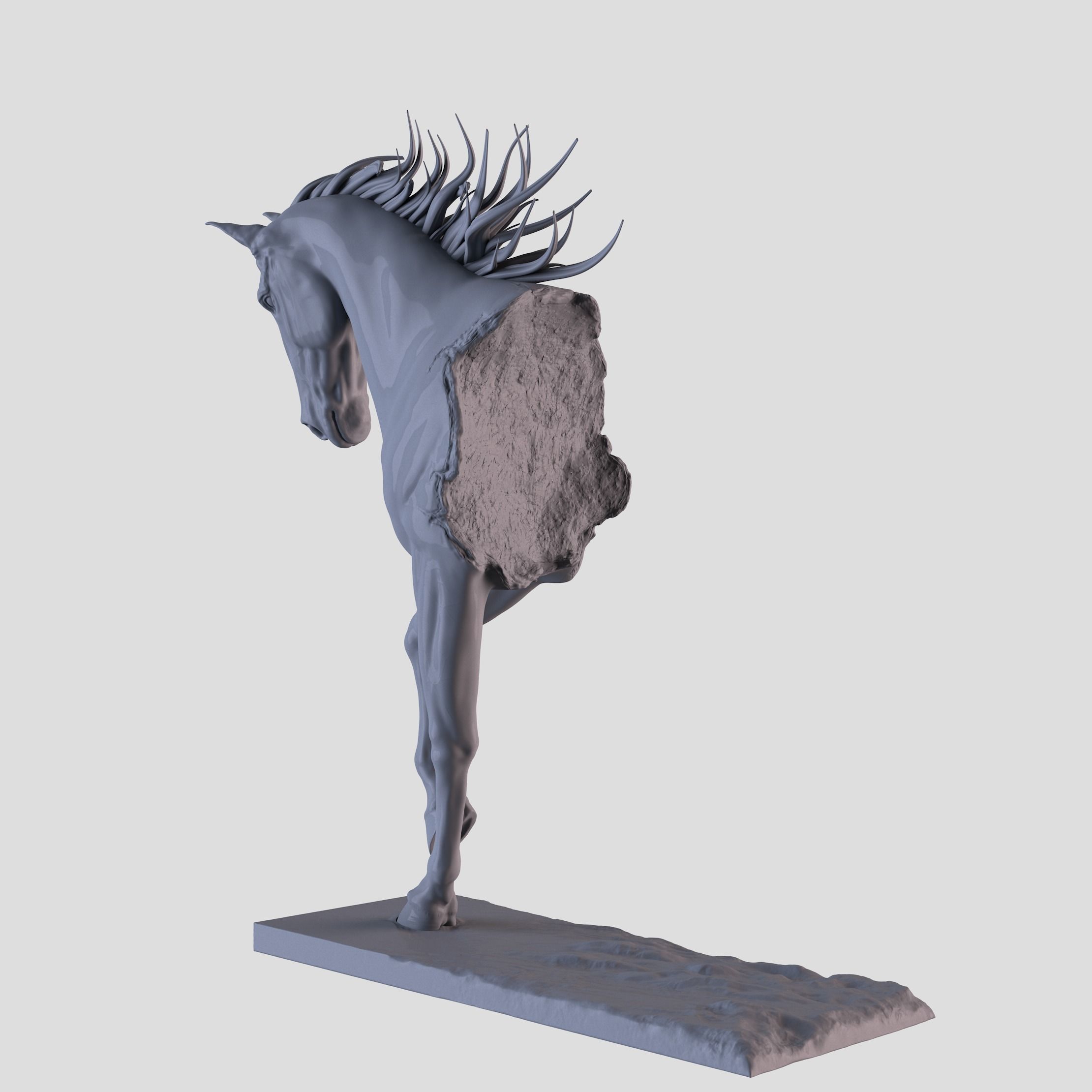 Horse Statue 3D print model_3