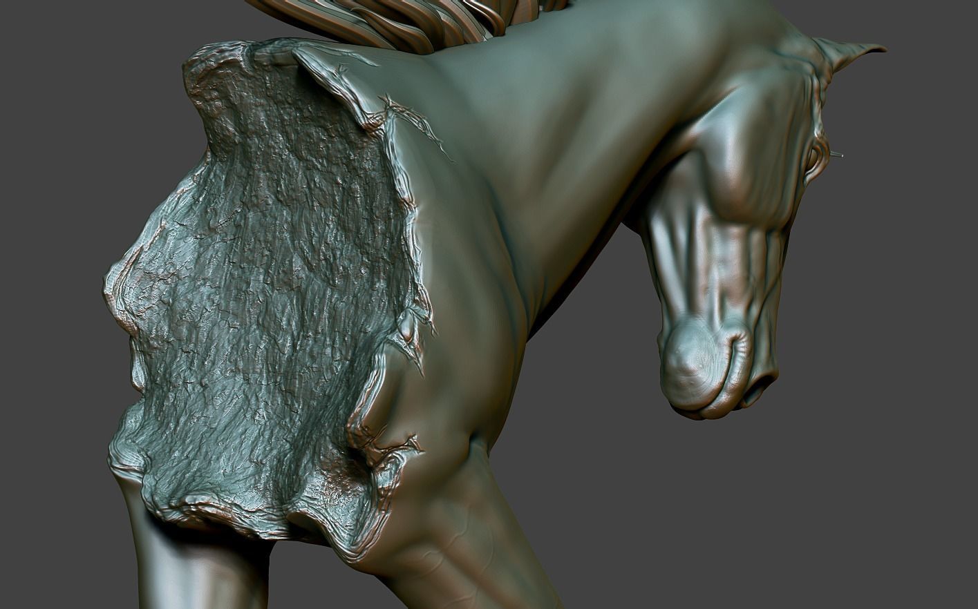 Horse Statue 3D print model_13