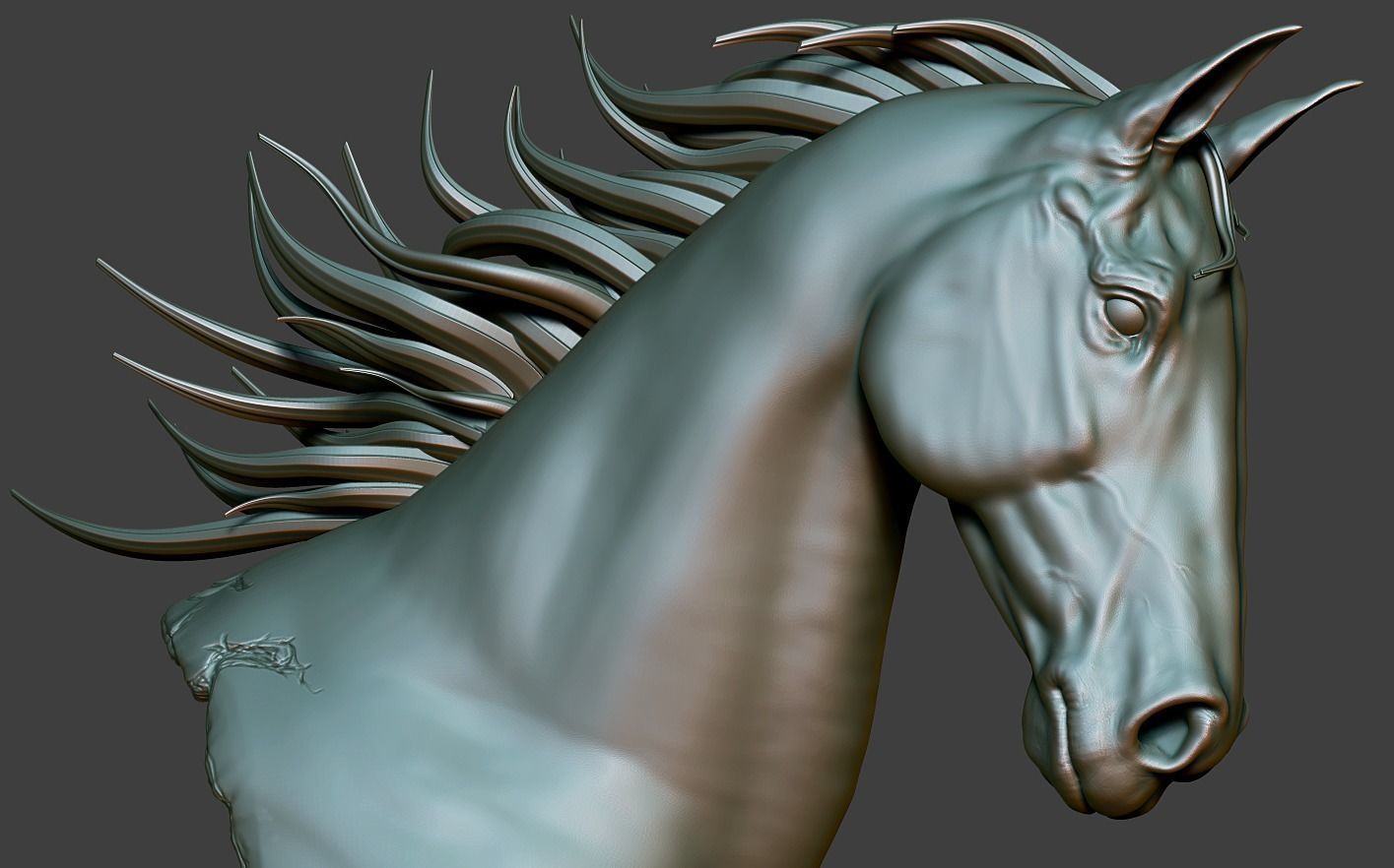 Horse Statue 3D print model_11
