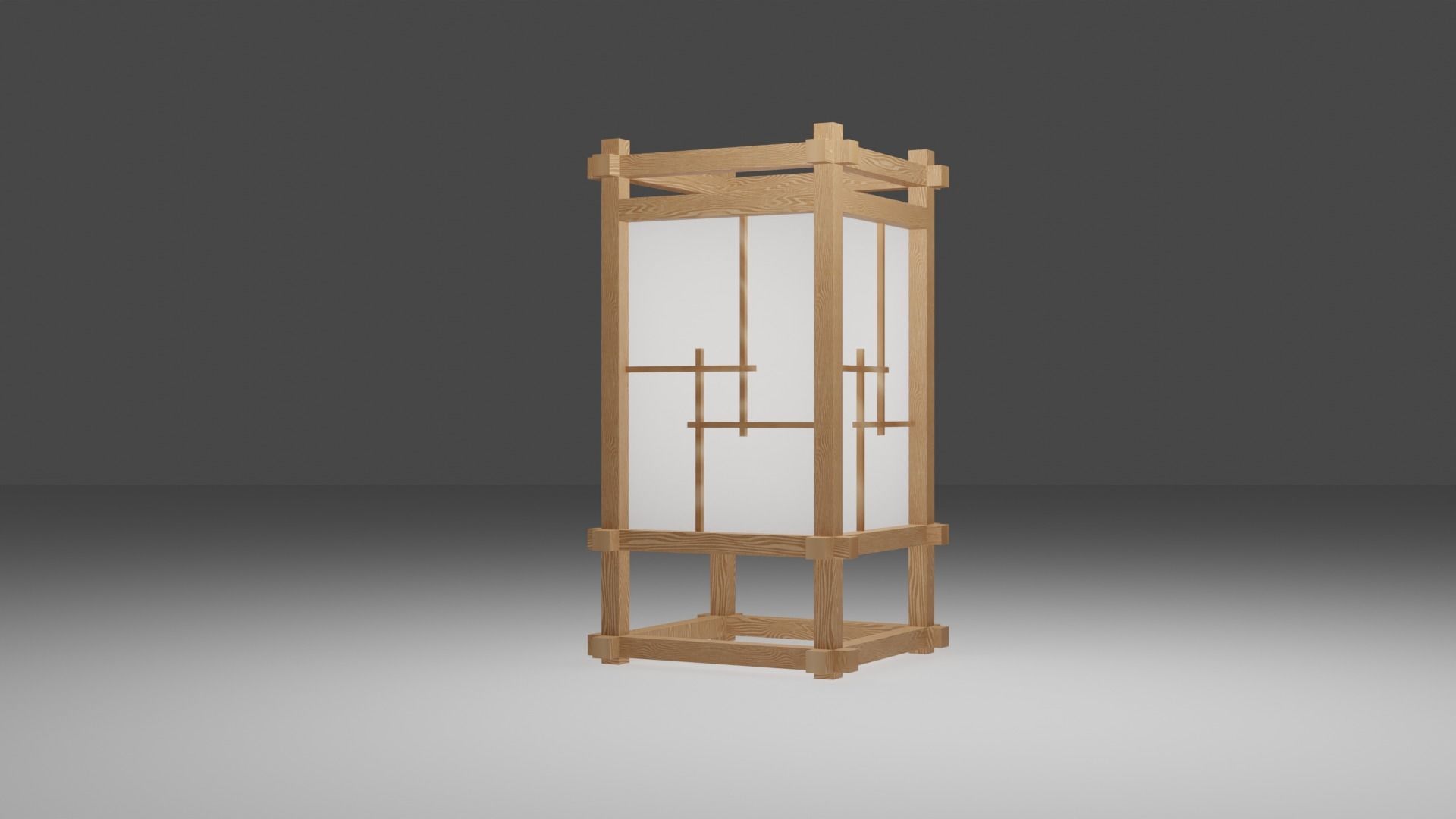 Japan Lamp 3D model_1