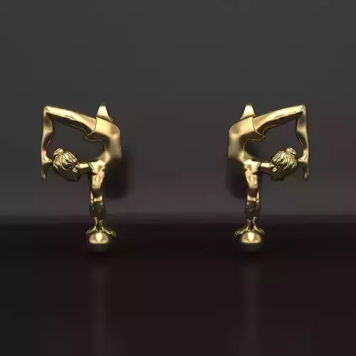 Earrings Gymnastic girl 3D print model