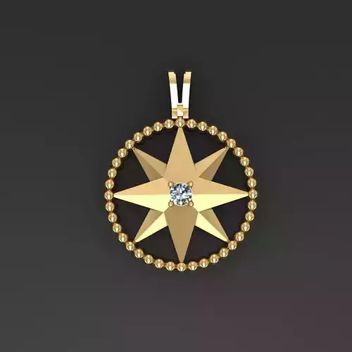 Wind rose pendant 