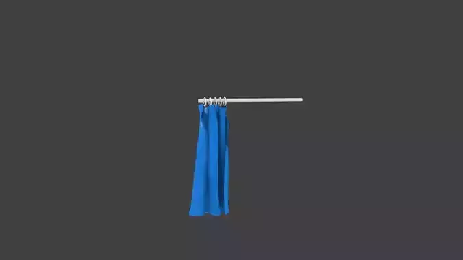 curtains simulation Low-poly 3D model