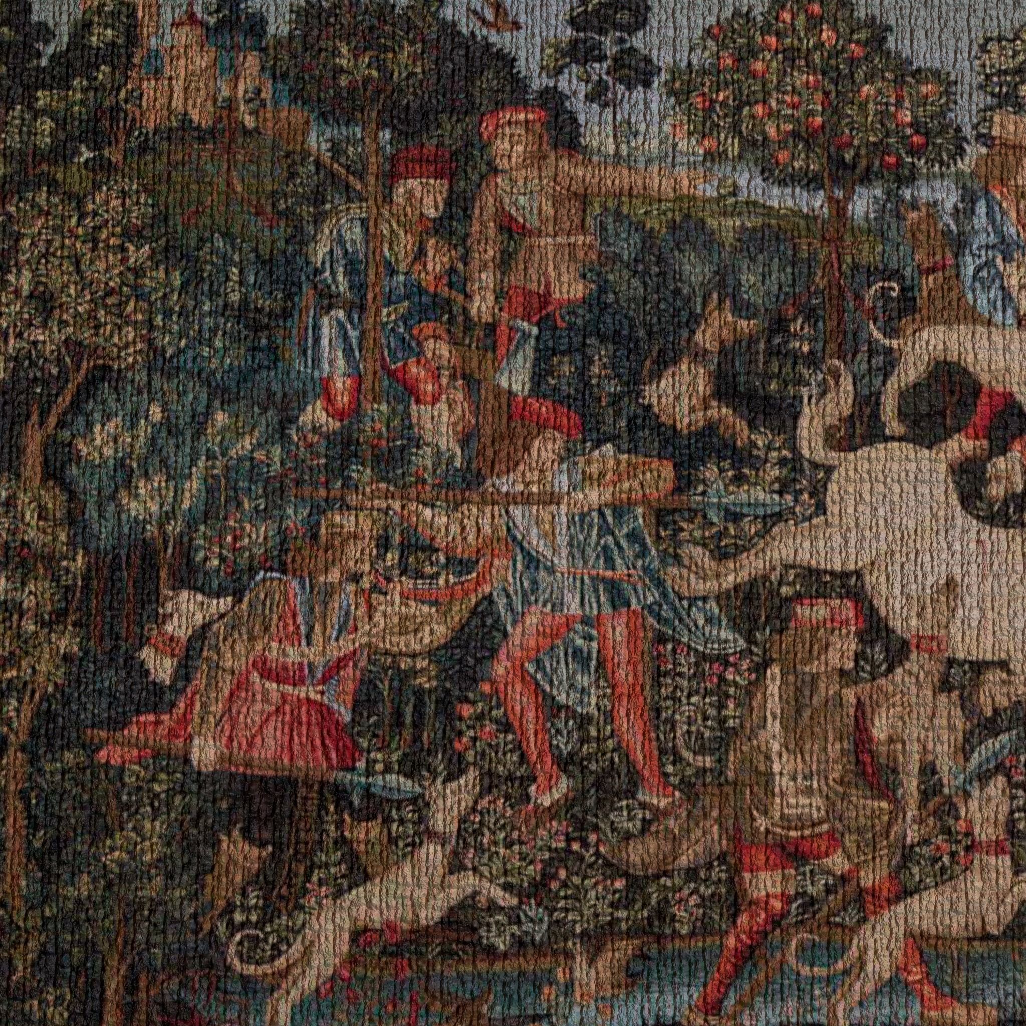 Courtyard Tapestry Low-poly 3D model_10