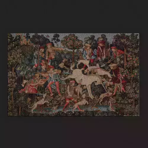Courtyard Tapestry Low-poly 3D model