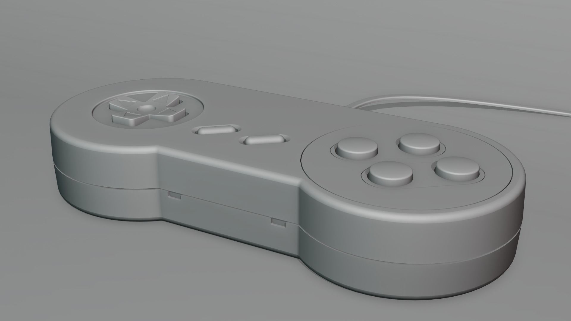 Nintendo SNES Controller Free 3D model_4