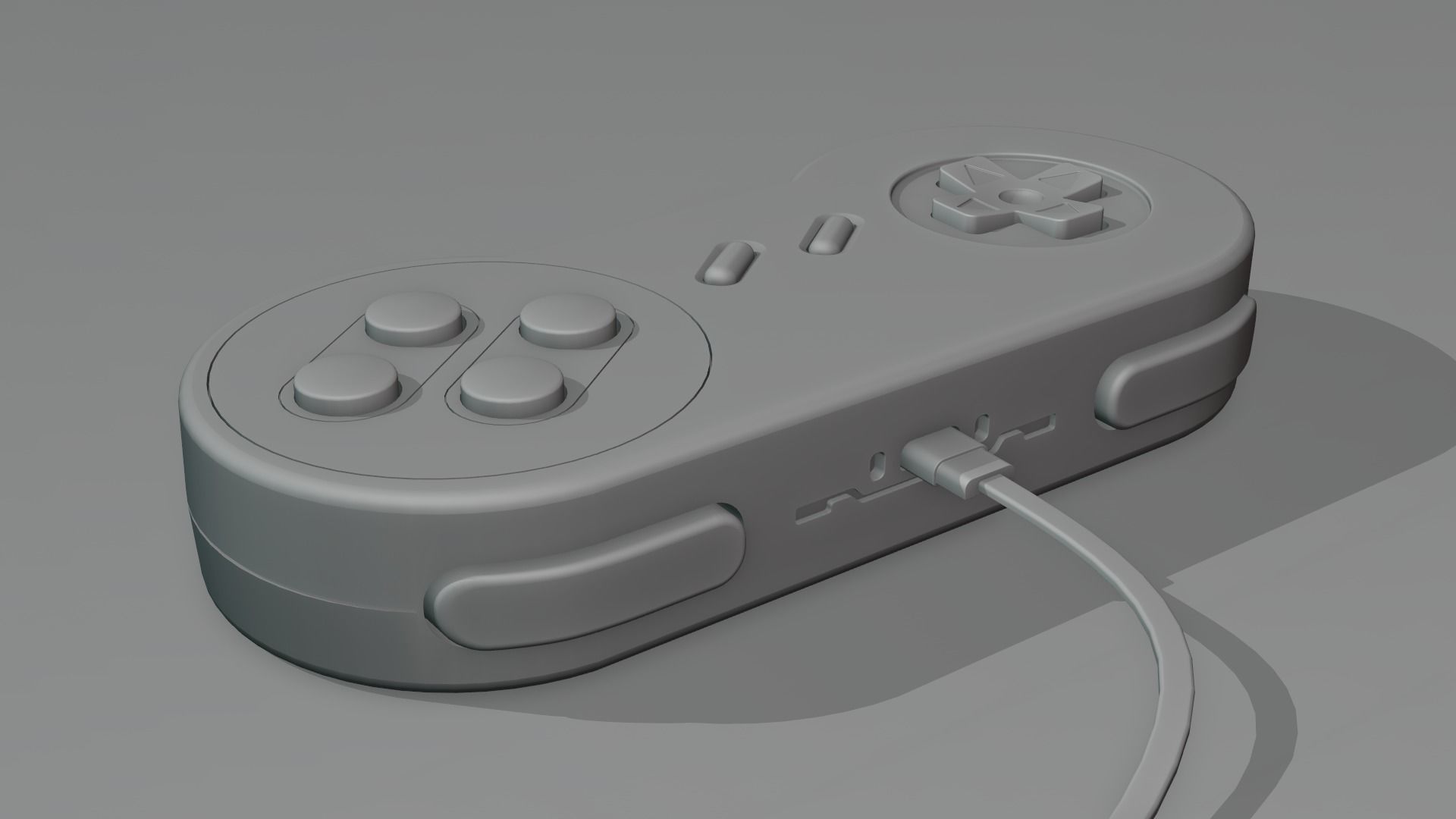 Nintendo SNES Controller Free 3D model_3