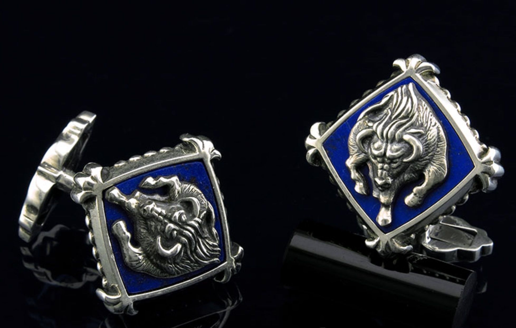 Zodiac signs Cufflinks Calf 3D print model_6