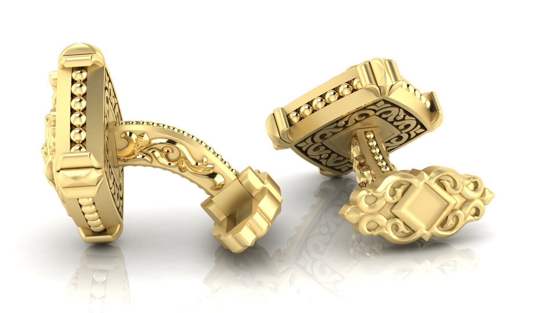 Zodiac signs Cufflinks Calf 3D print model_2