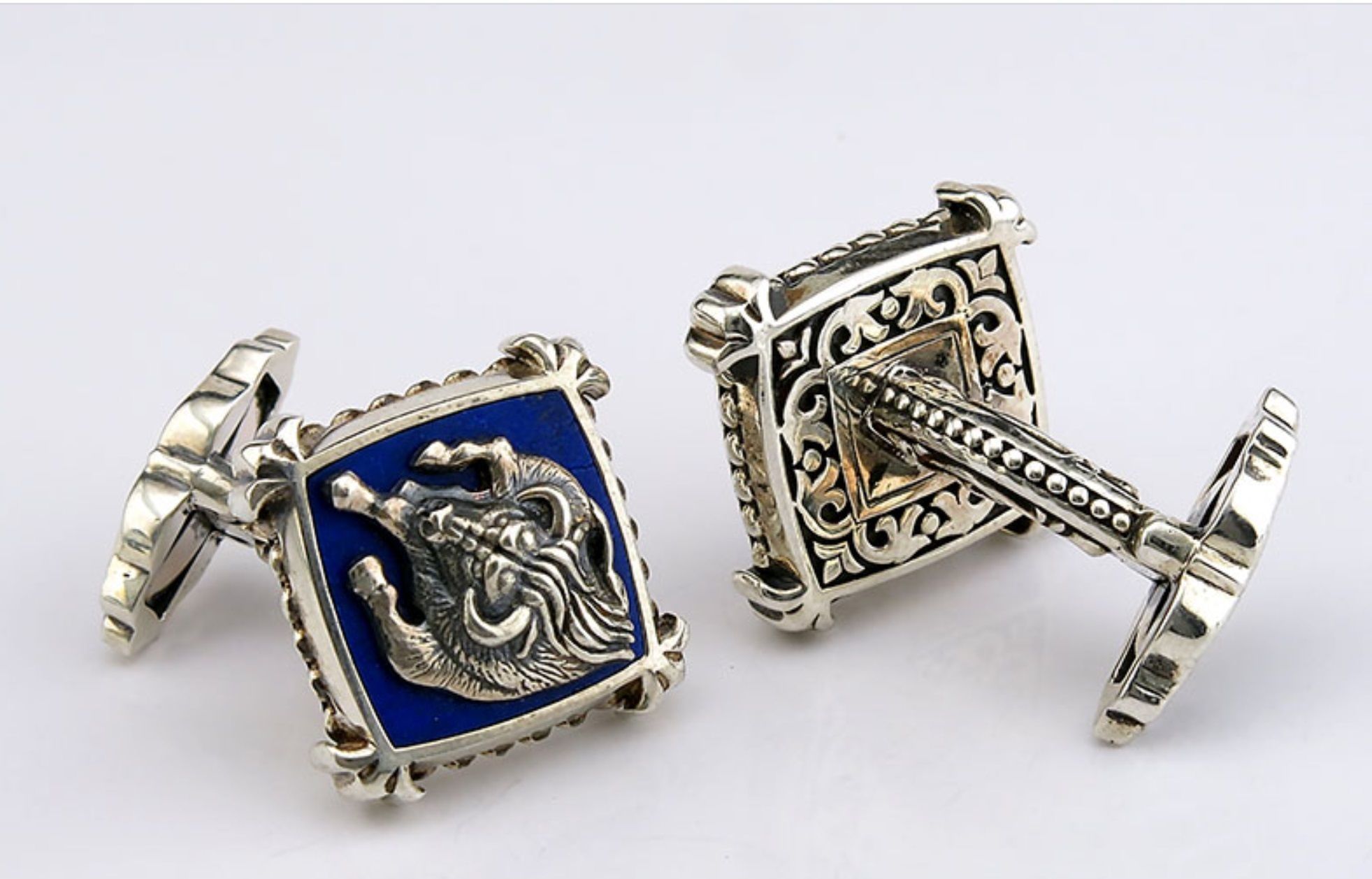 Zodiac signs Cufflinks Calf 3D print model_5