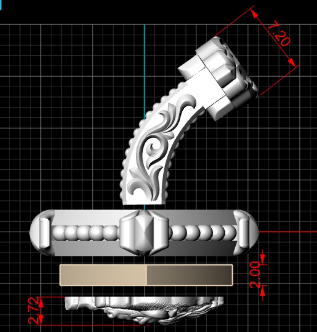 Zodiac signs Cufflinks Calf 3D print model_7