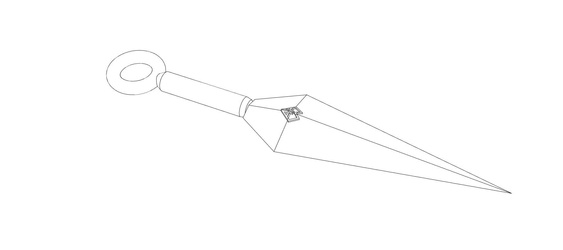 Kunai Set for plate carriers 3D print model_23