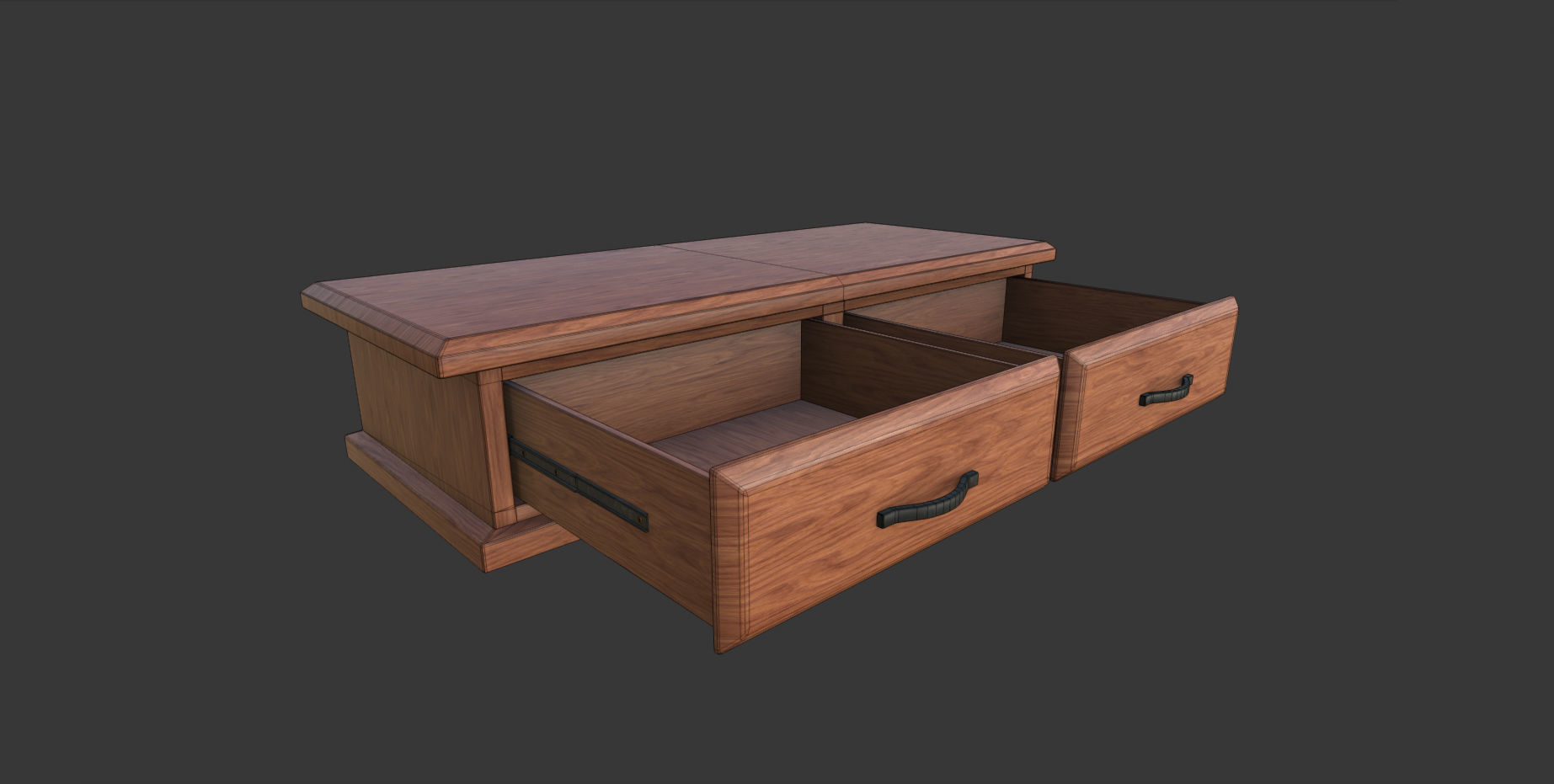 Coffee Table Low-poly 3D model_1