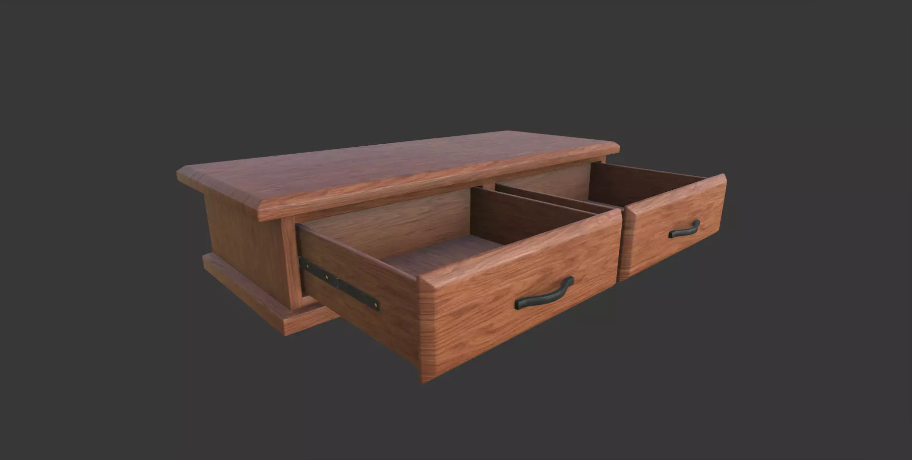 Coffee Table Low-poly 3D model_0