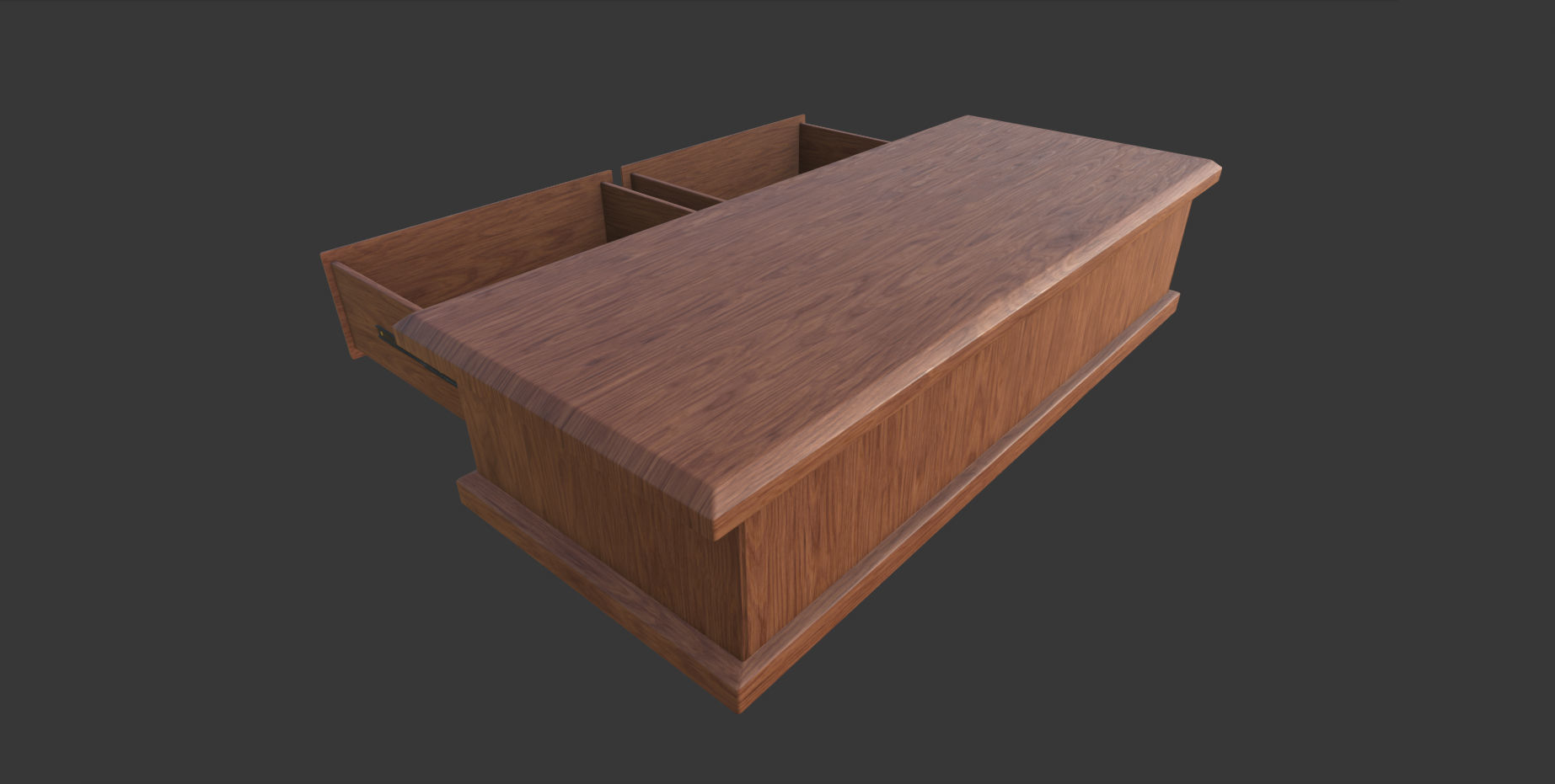Coffee Table Low-poly 3D model_4