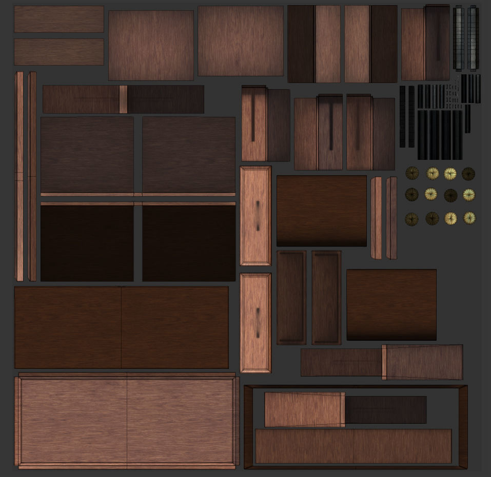 Coffee Table Low-poly 3D model_7