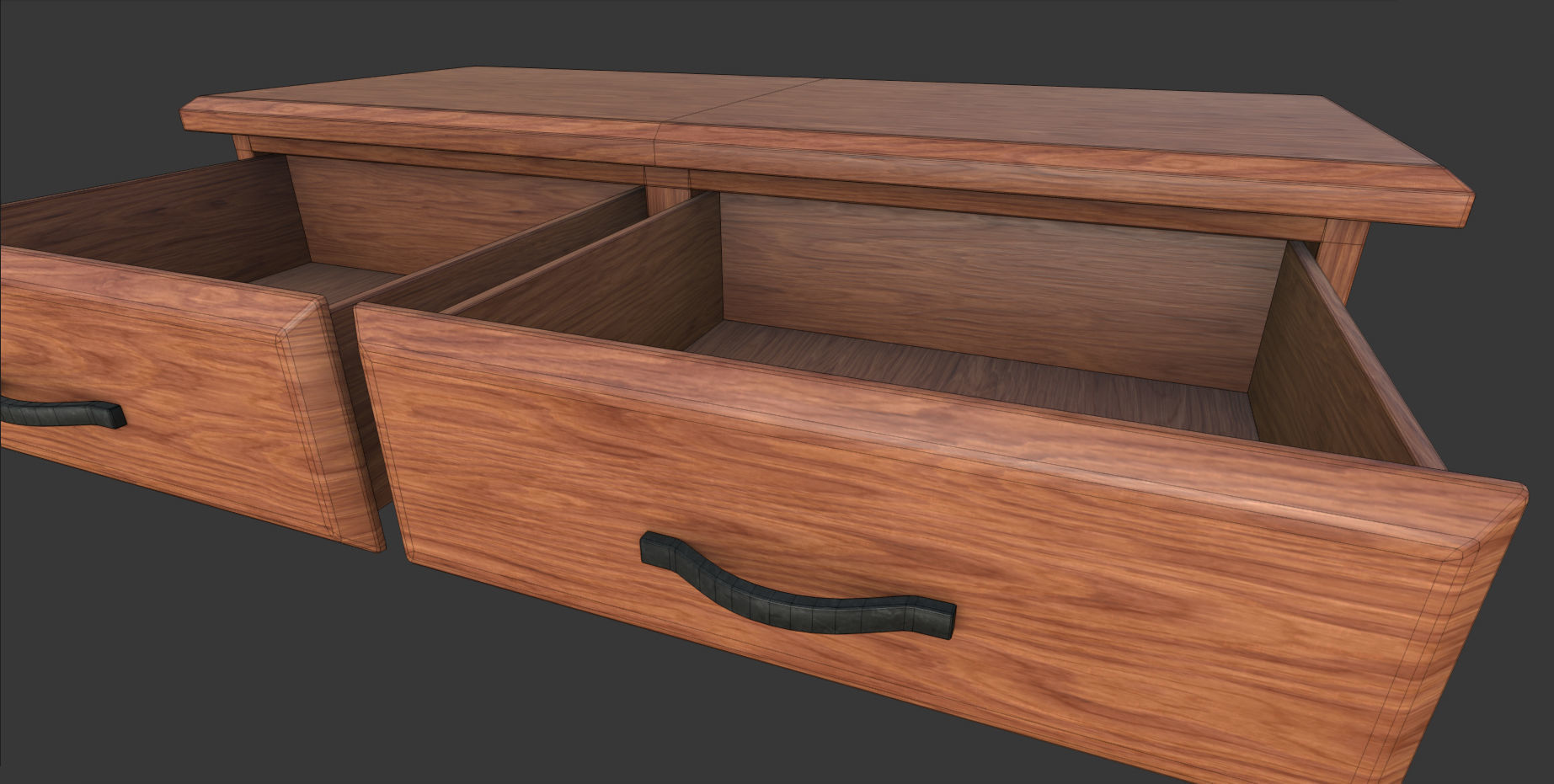 Coffee Table Low-poly 3D model_10