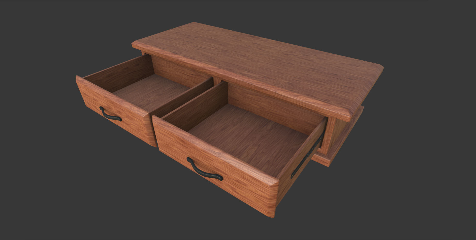 Coffee Table Low-poly 3D model_3