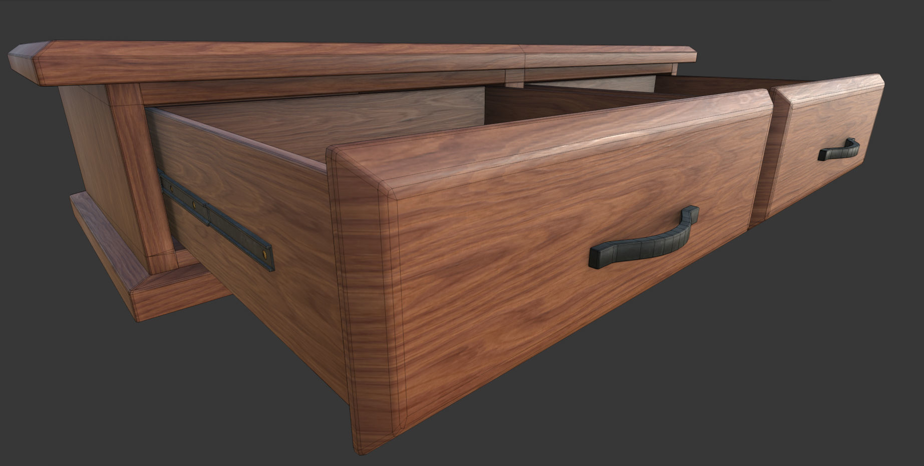 Coffee Table Low-poly 3D model_2