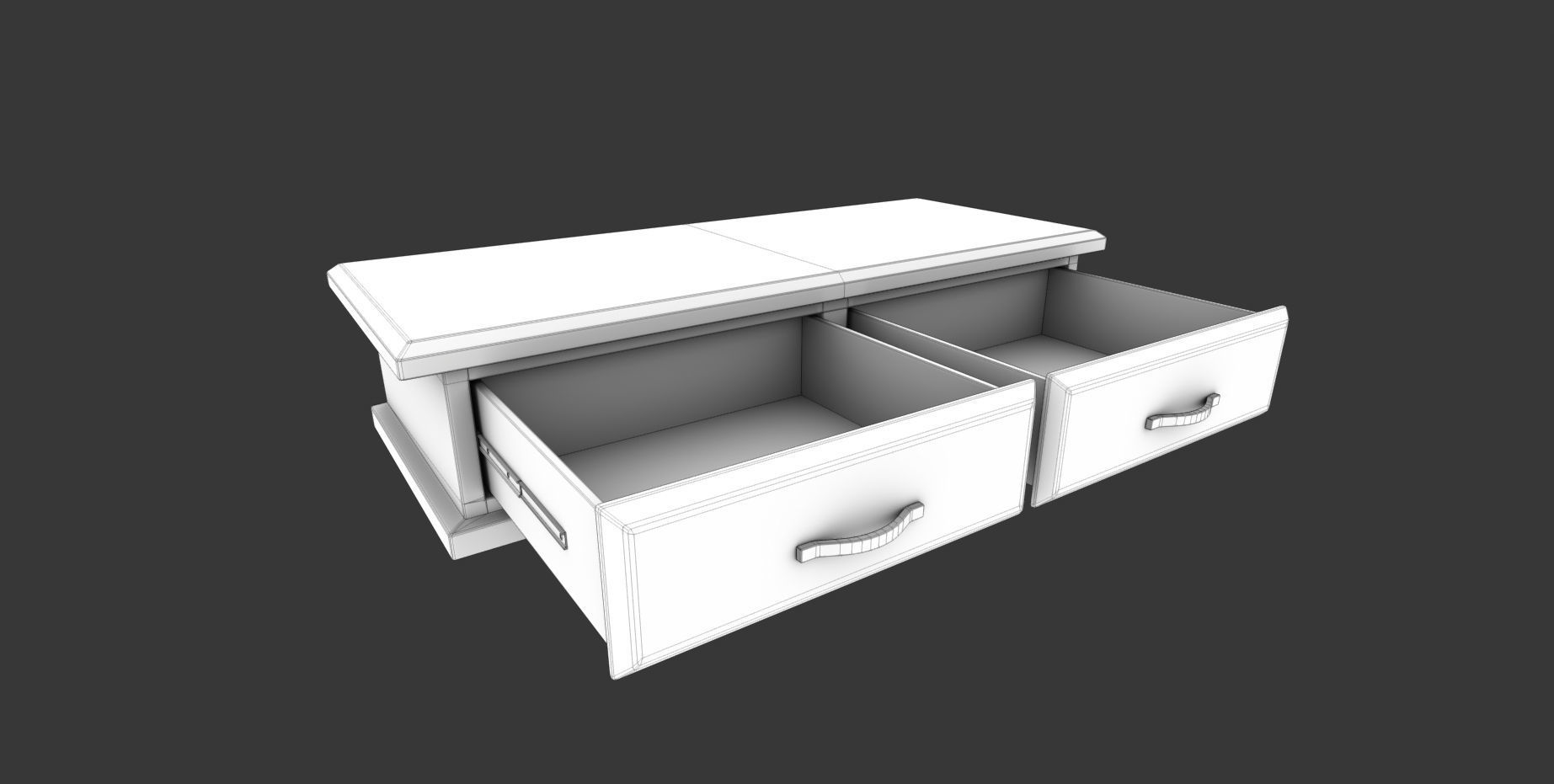 Coffee Table Low-poly 3D model_6