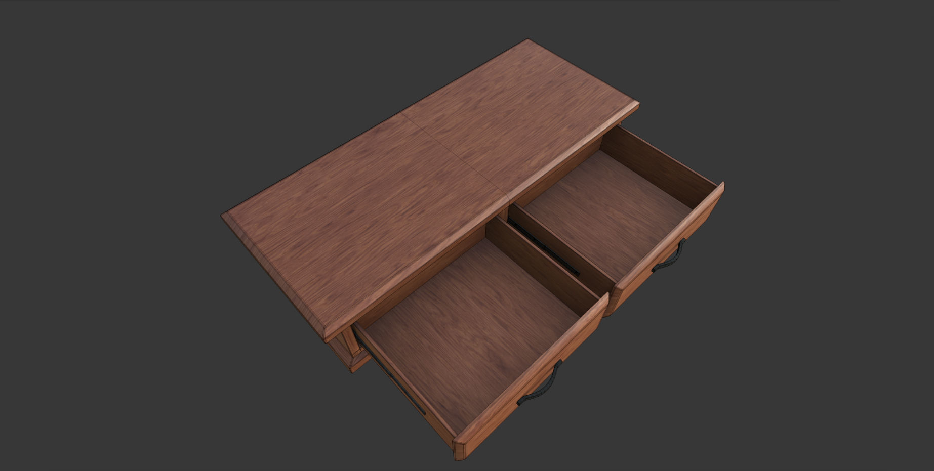 Coffee Table Low-poly 3D model_9