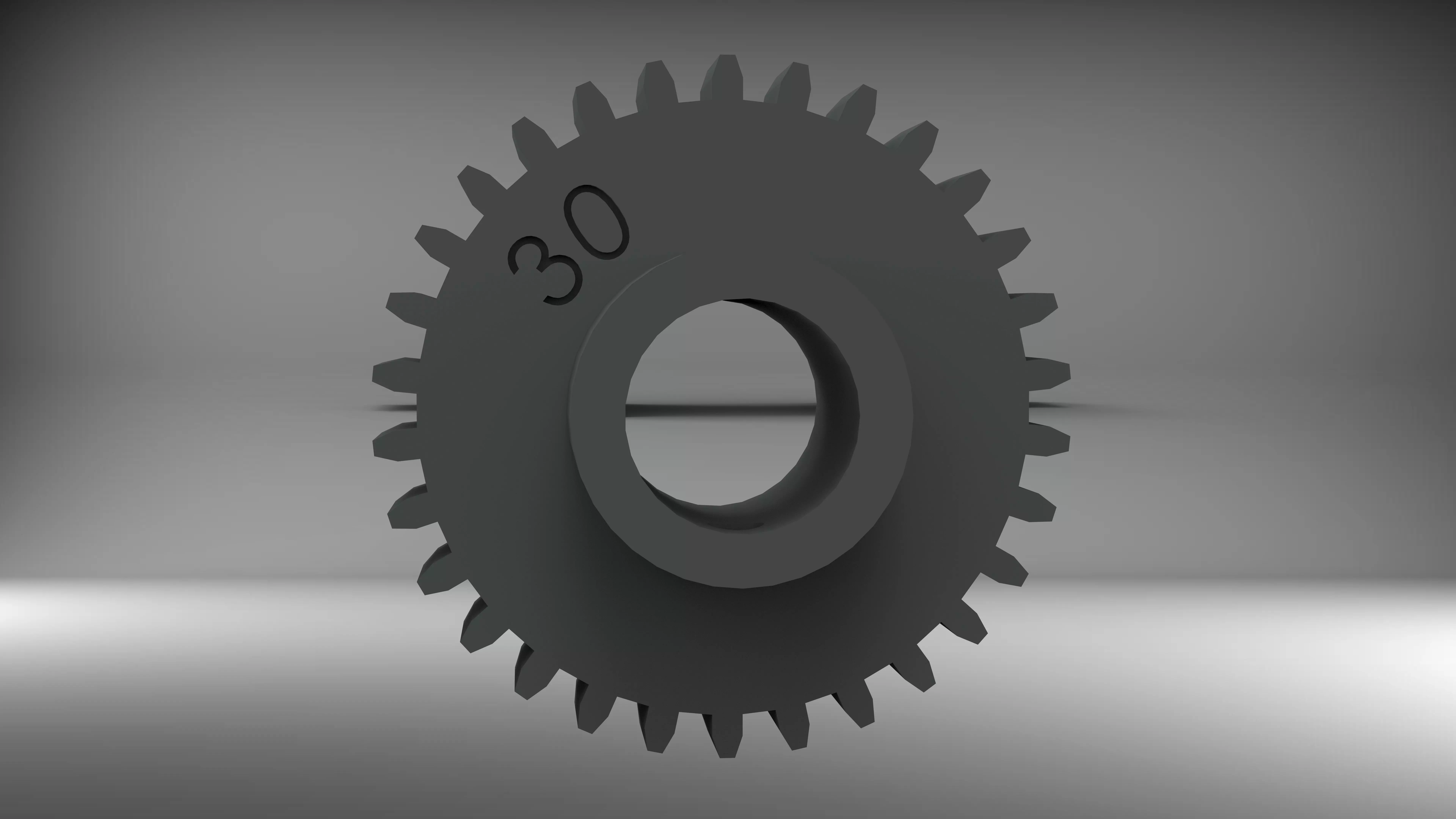 30 THEETH SPUR GEAR Free 3D model_0