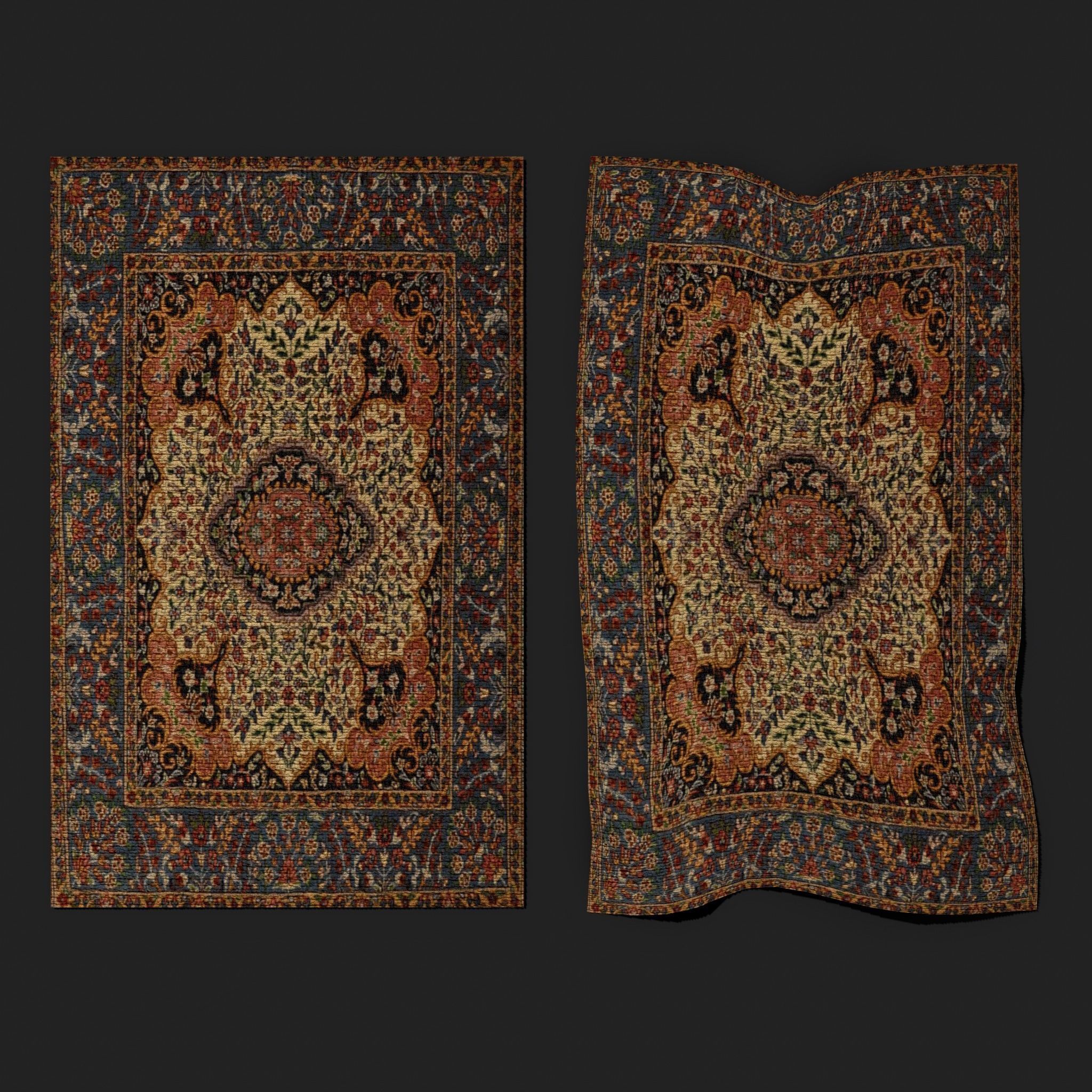 Three Highly Detailed Medieval Tapestry 3D Model Collection_32