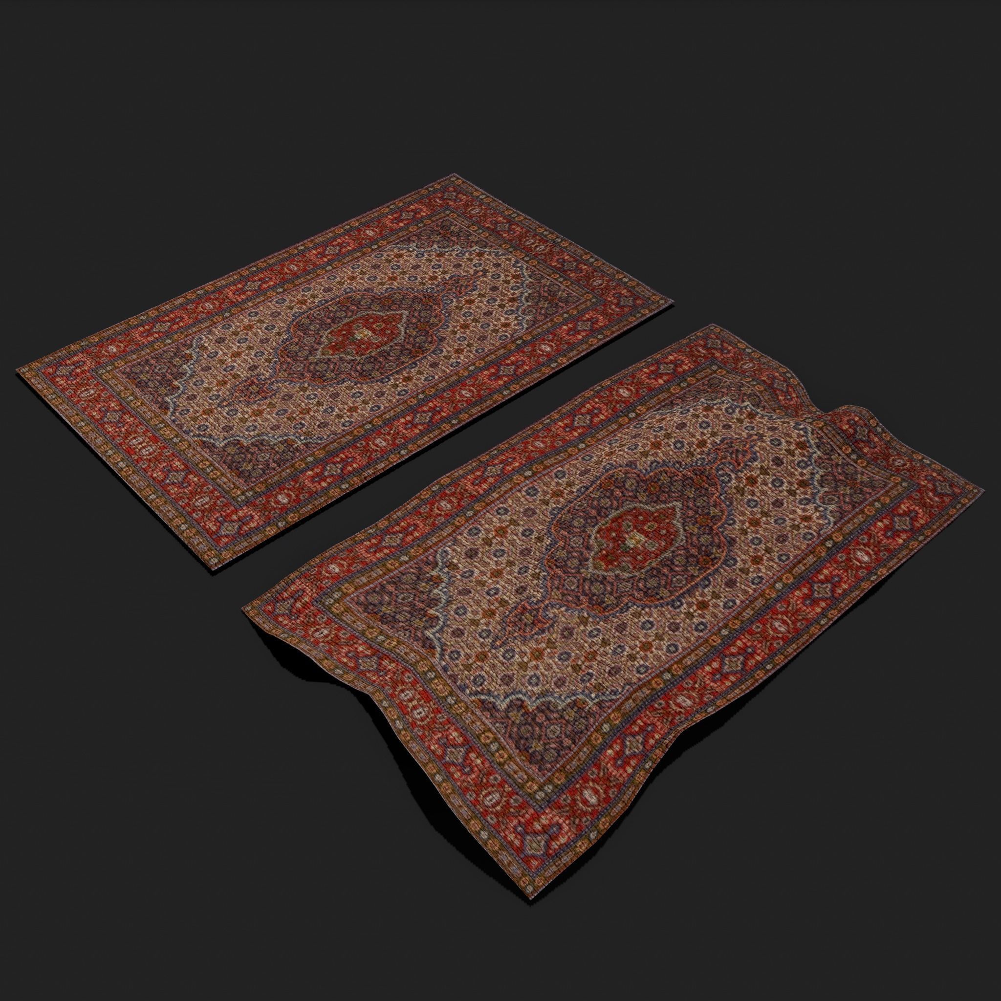 Three Highly Detailed Medieval Tapestry 3D Model Collection_37
