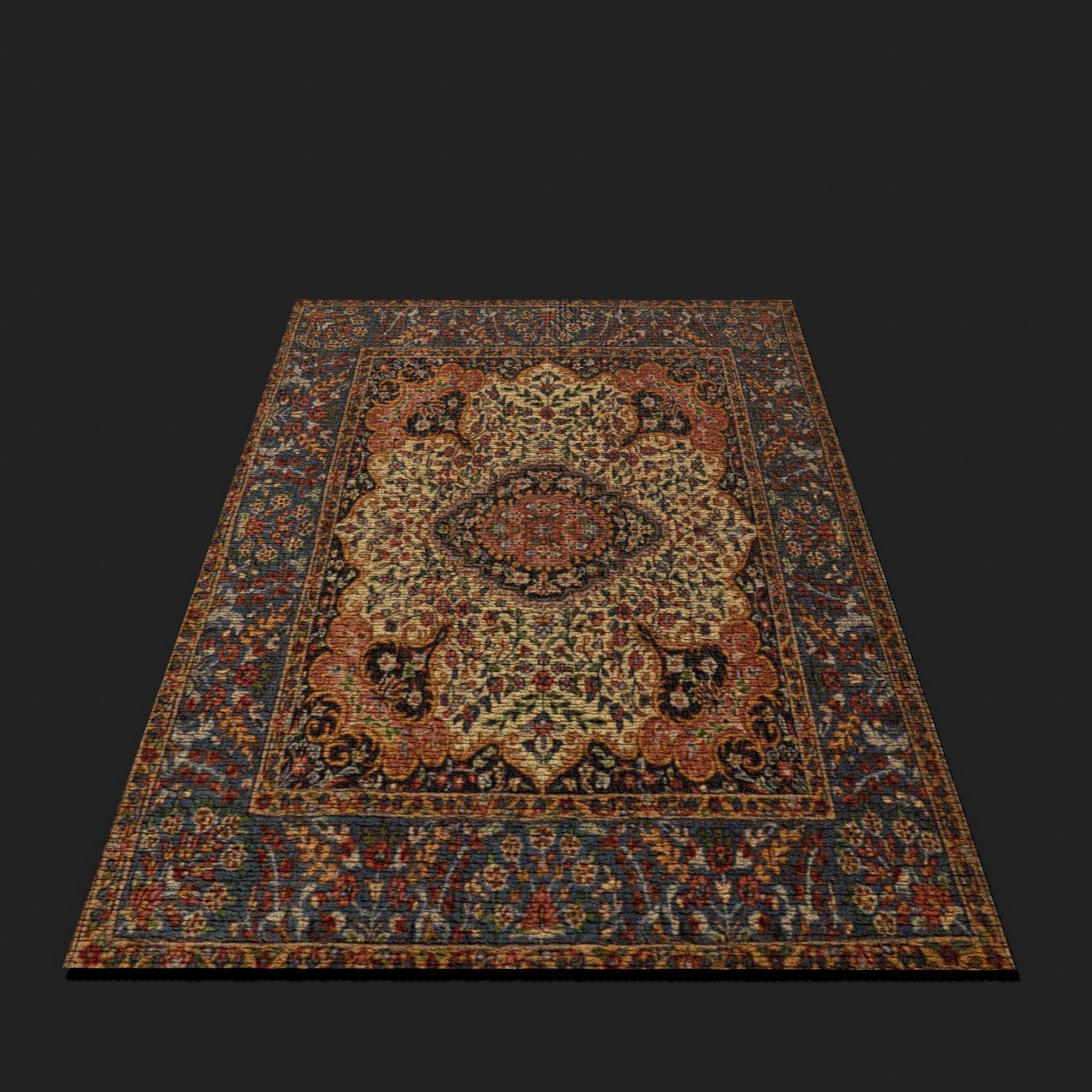 Three Highly Detailed Medieval Tapestry 3D Model Collection_28