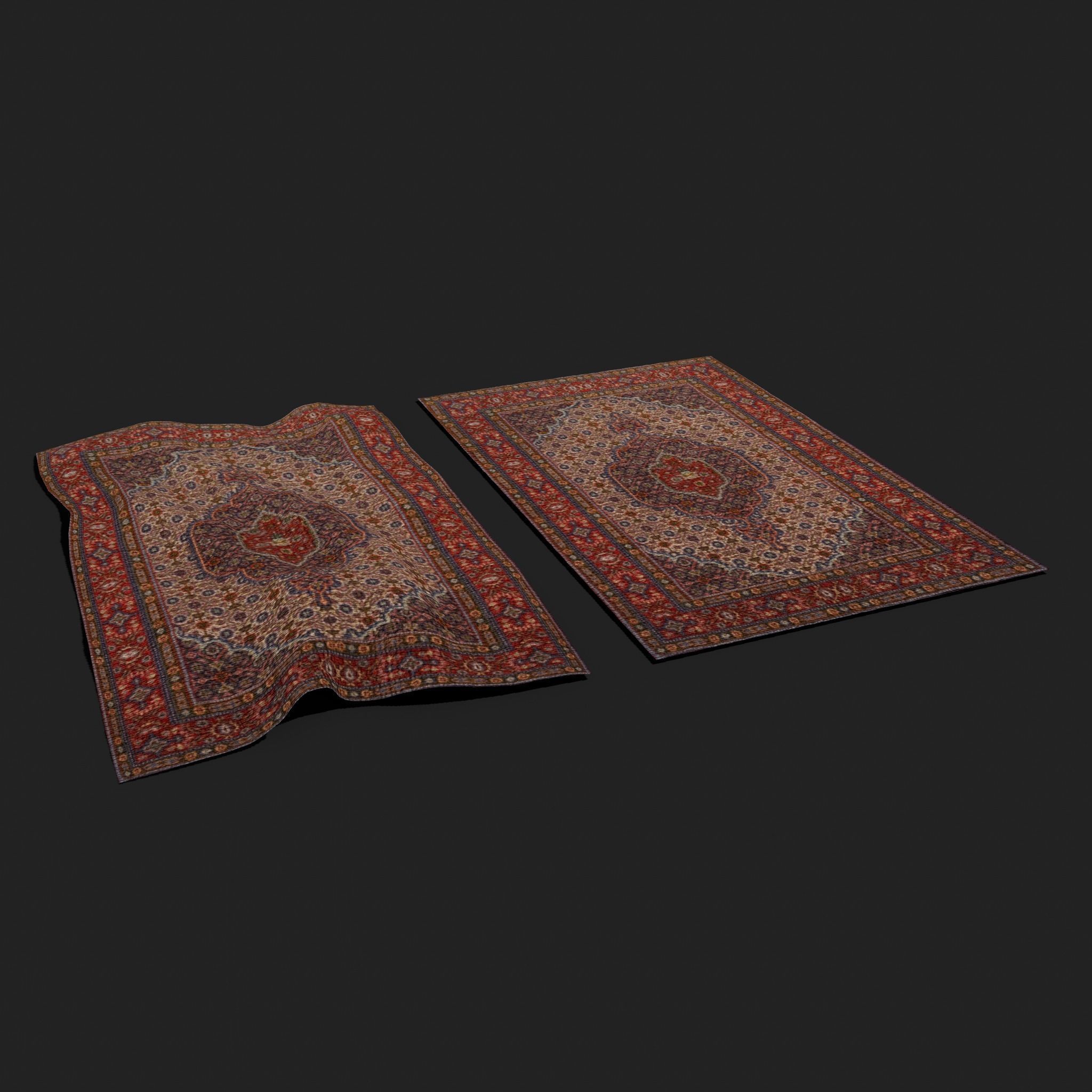 Three Highly Detailed Medieval Tapestry 3D Model Collection_35