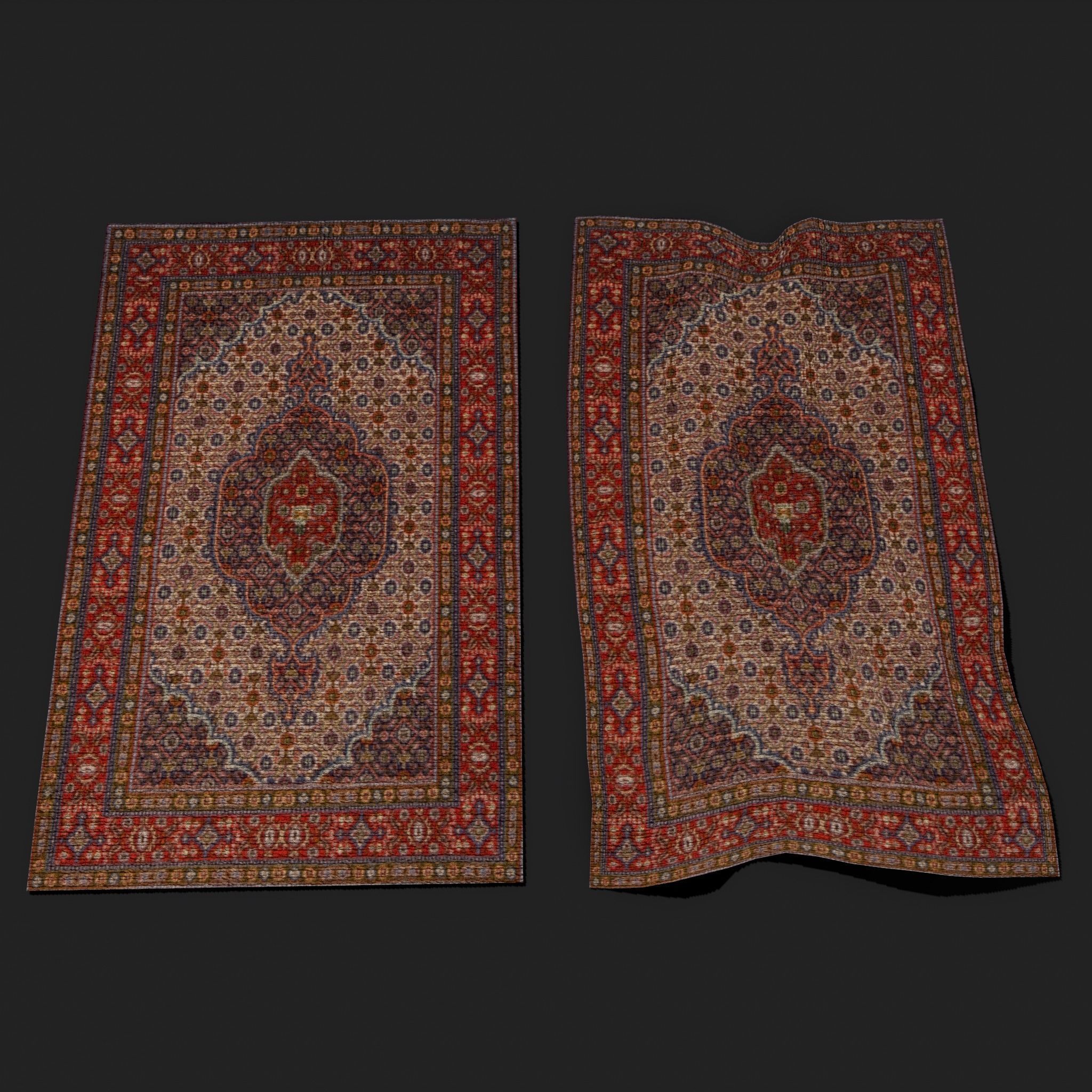 Three Highly Detailed Medieval Tapestry 3D Model Collection_39