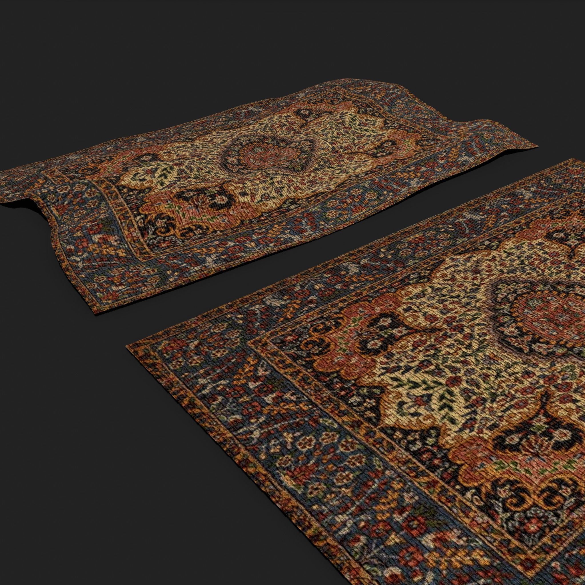 Three Highly Detailed Medieval Tapestry 3D Model Collection_34