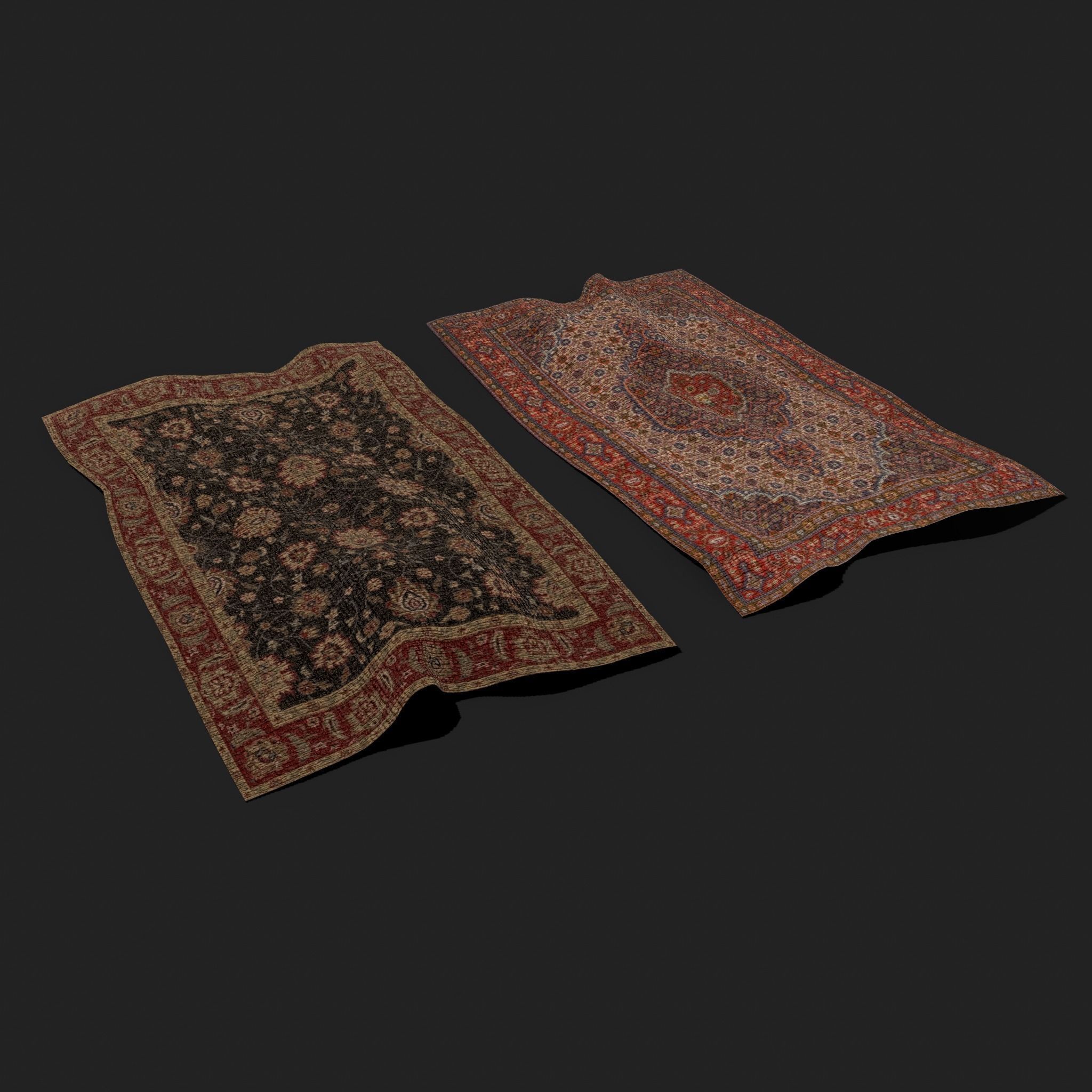 Three Highly Detailed Medieval Tapestry 3D Model Collection_17