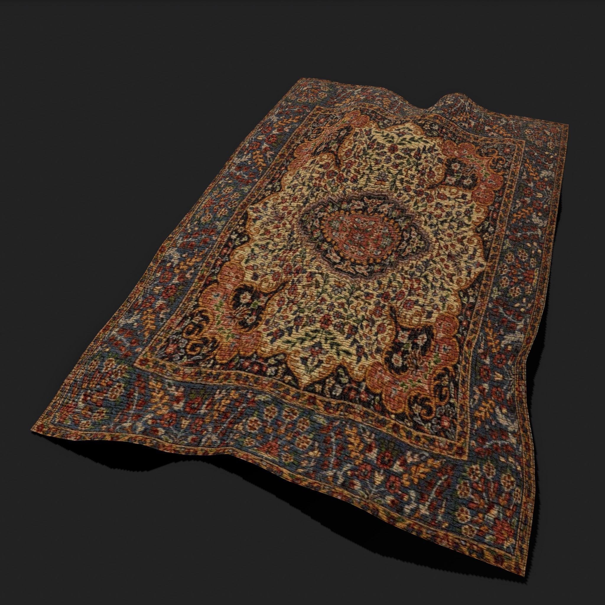 Three Highly Detailed Medieval Tapestry 3D Model Collection_29