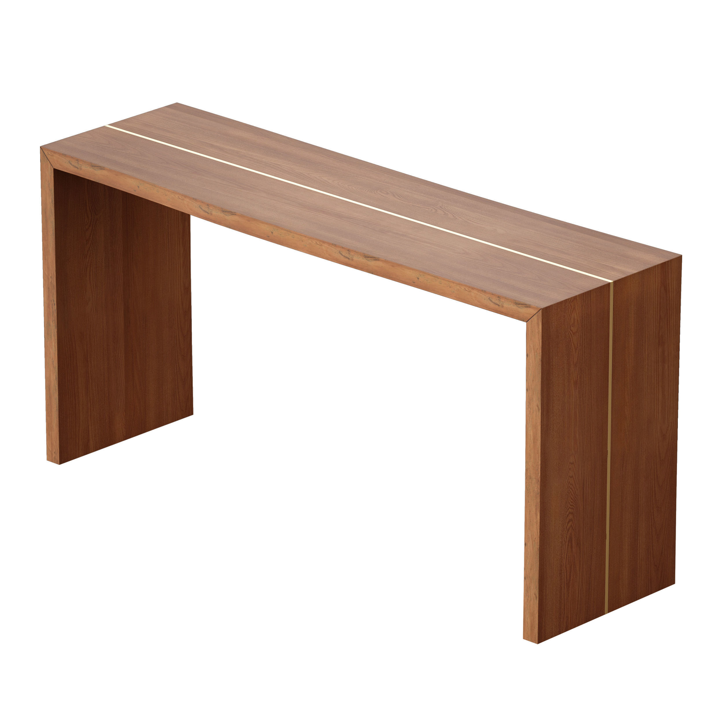 Montana 60x18 Live Edge Console Table Crate and Barrel 3D model_5