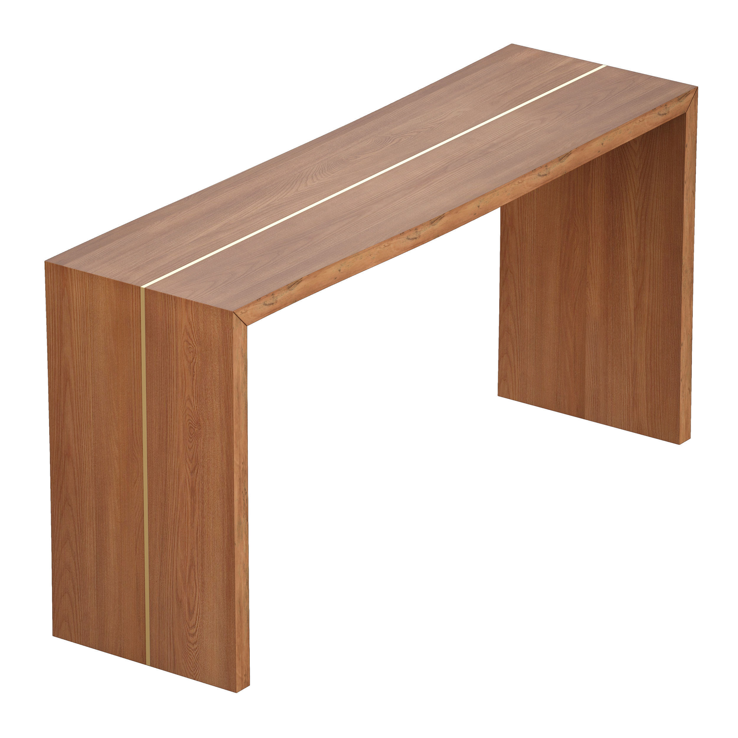 Montana 60x18 Live Edge Console Table Crate and Barrel 3D model_3
