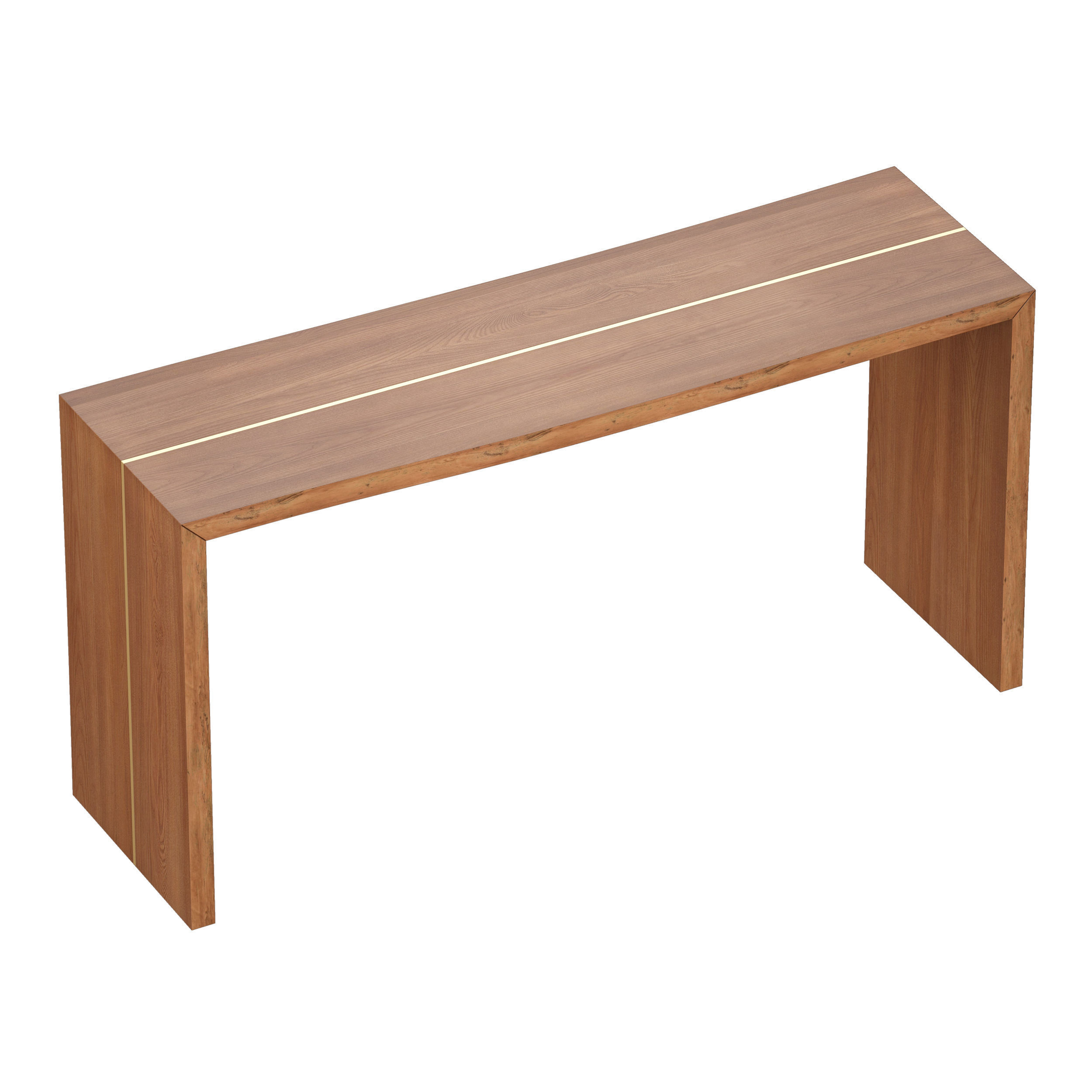 Montana 60x18 Live Edge Console Table Crate and Barrel 3D model_2
