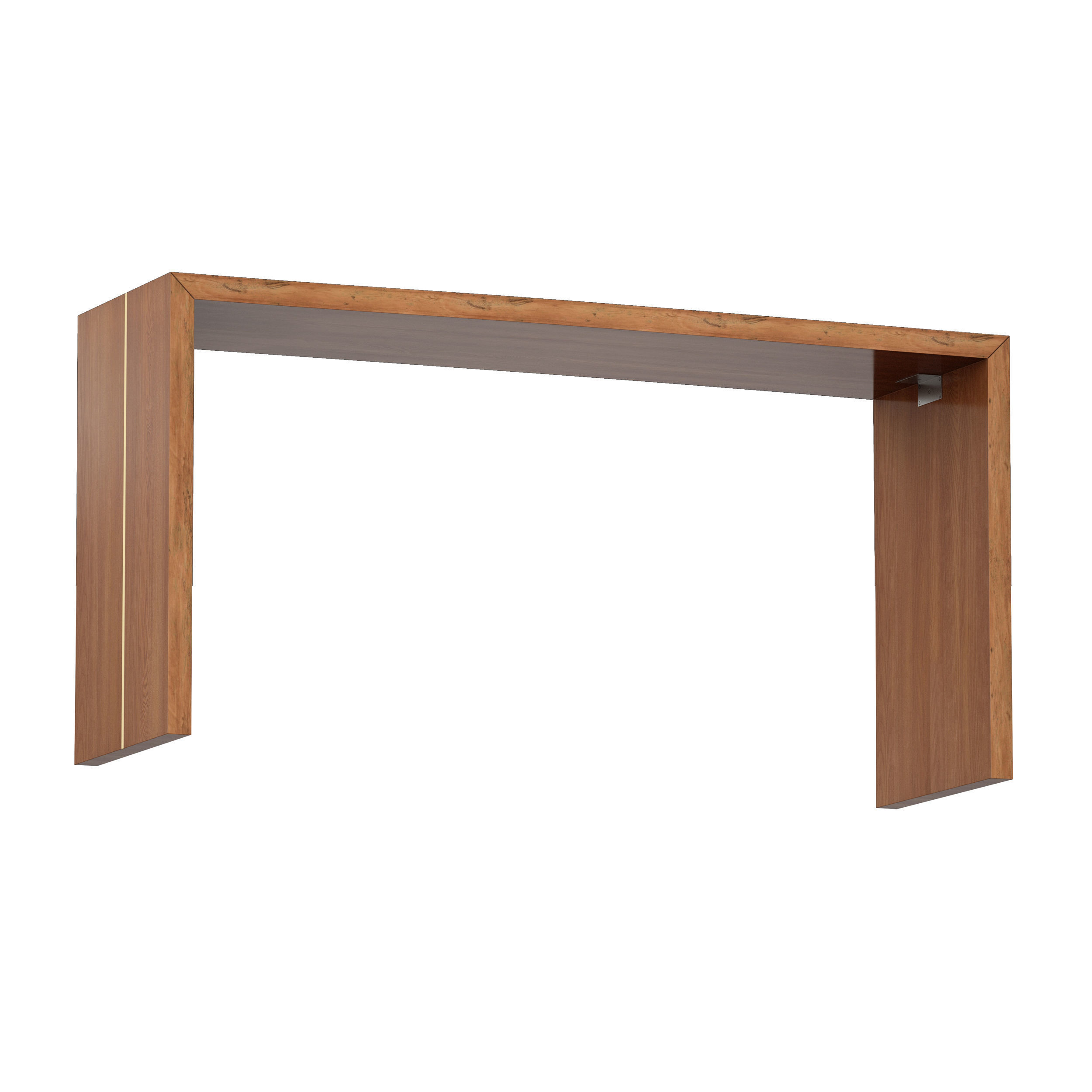 Montana 60x18 Live Edge Console Table Crate and Barrel 3D model_1