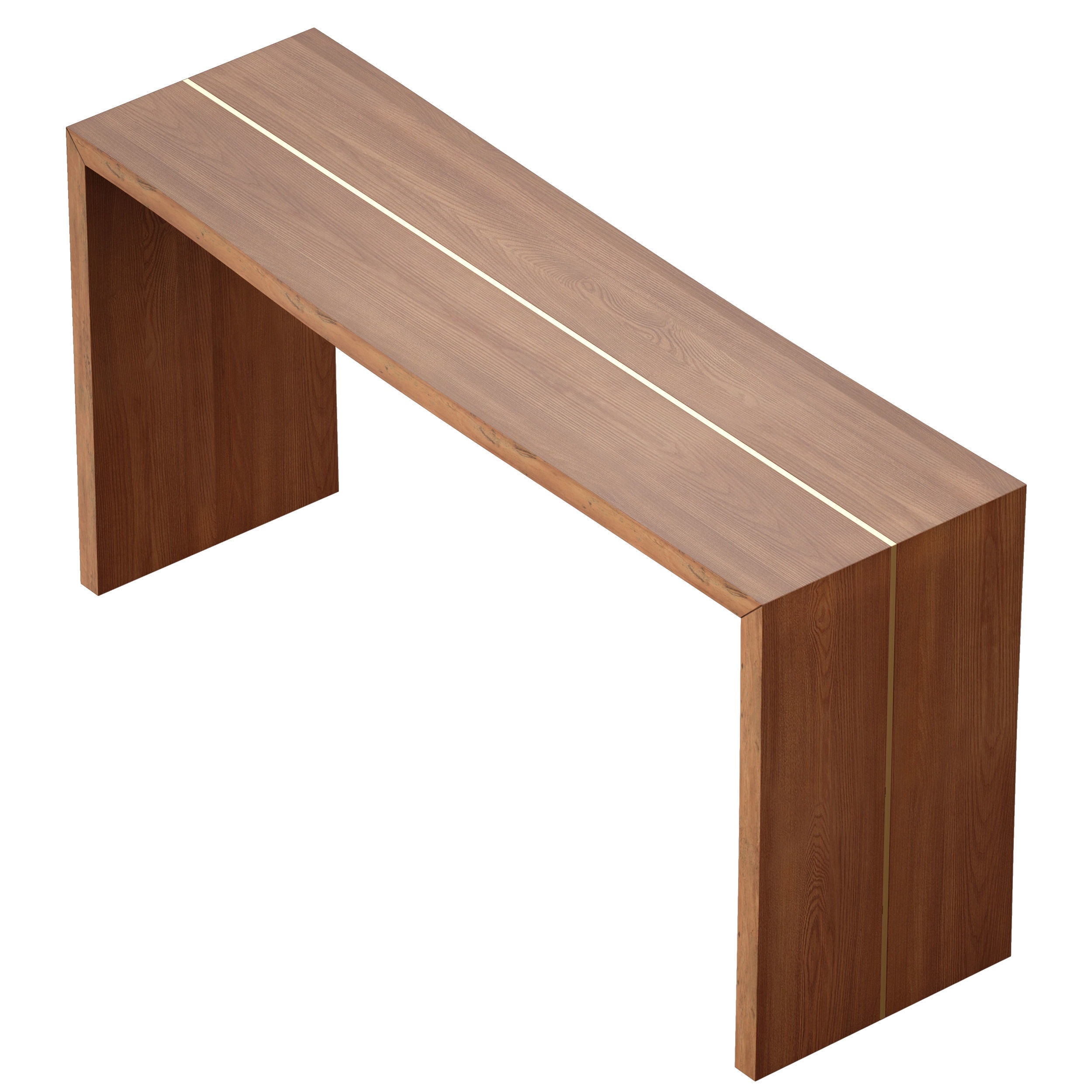 Montana 60x18 Live Edge Console Table Crate and Barrel 3D model_7