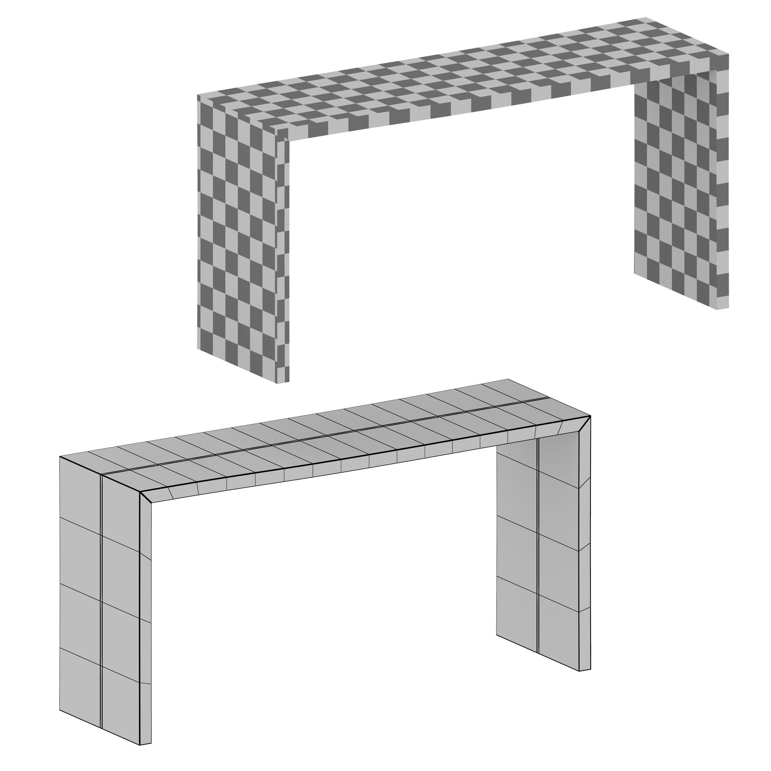 Montana 60x18 Live Edge Console Table Crate and Barrel 3D model_11