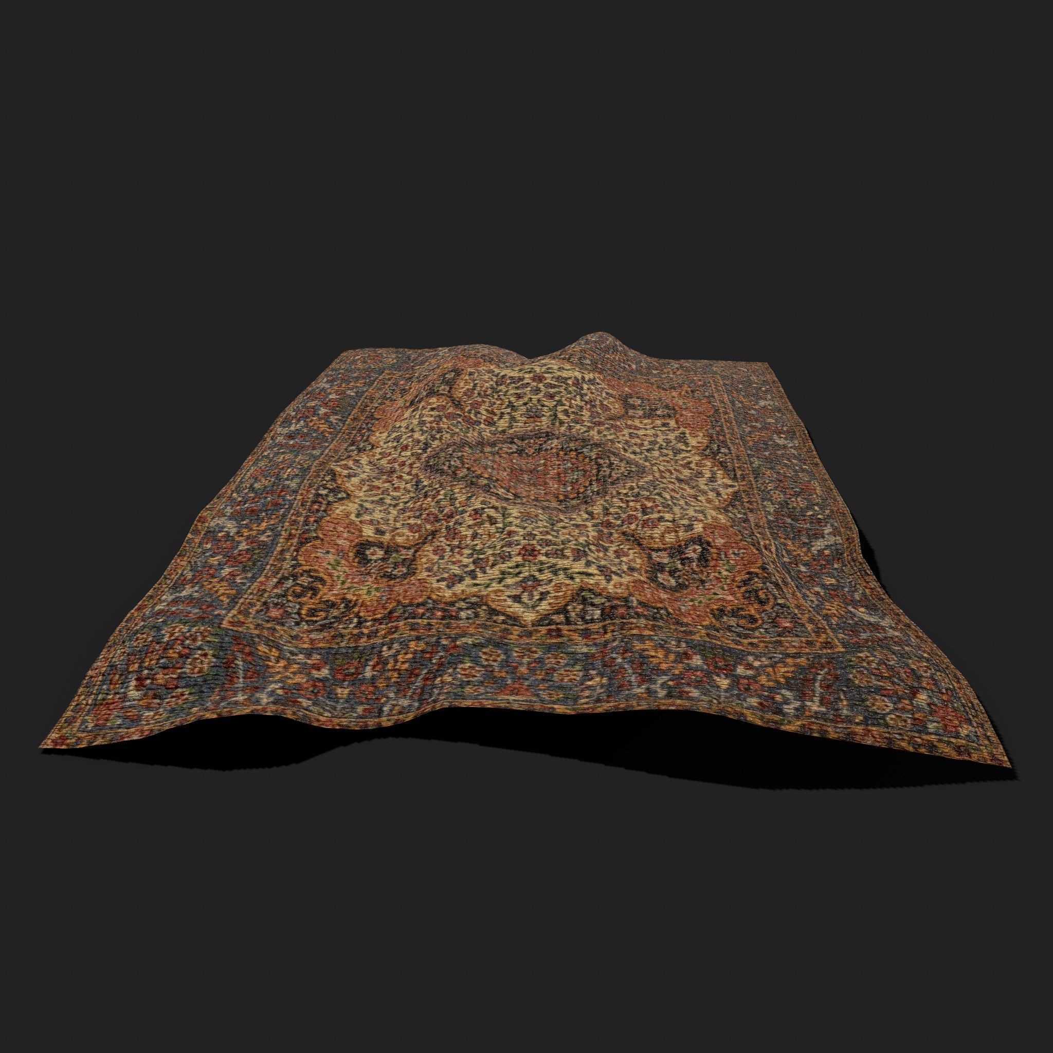  Four Highly Detailed Medieval Style Tapestries 3D Model Collection_23