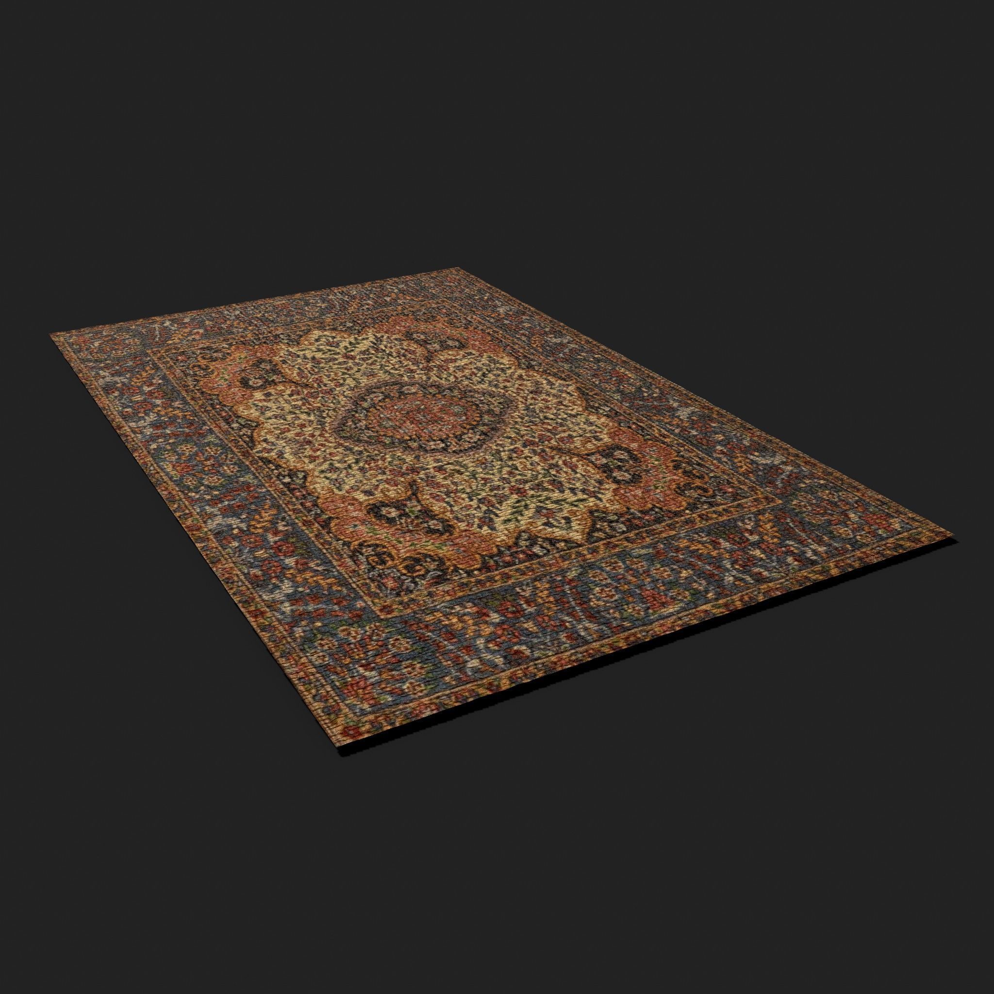  Four Highly Detailed Medieval Style Tapestries 3D Model Collection_24