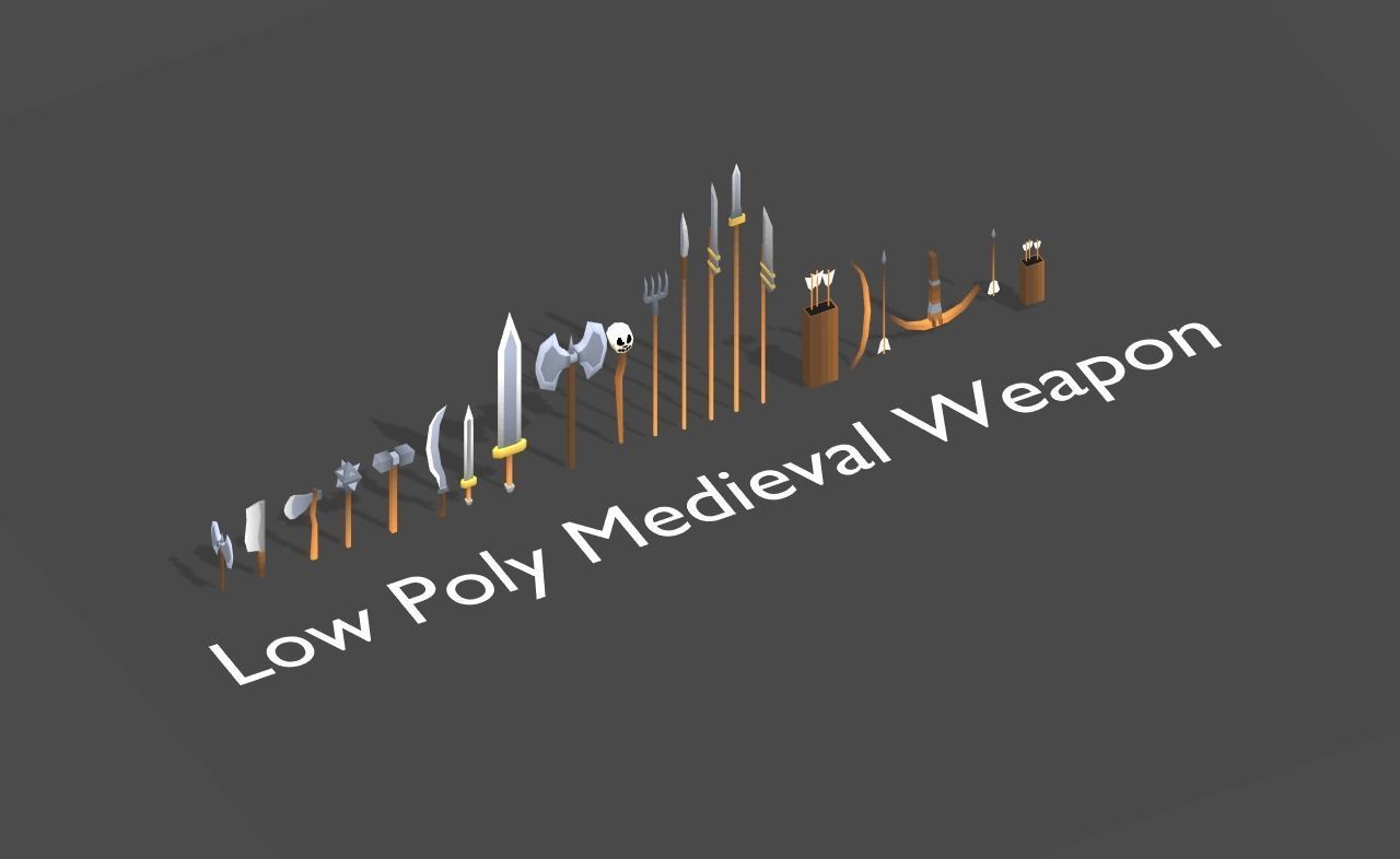 Fantasy Medieval Character Low-poly 3D model_8