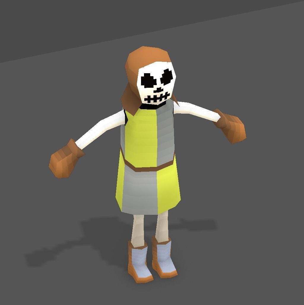 Fantasy Medieval Character Low-poly 3D model_10